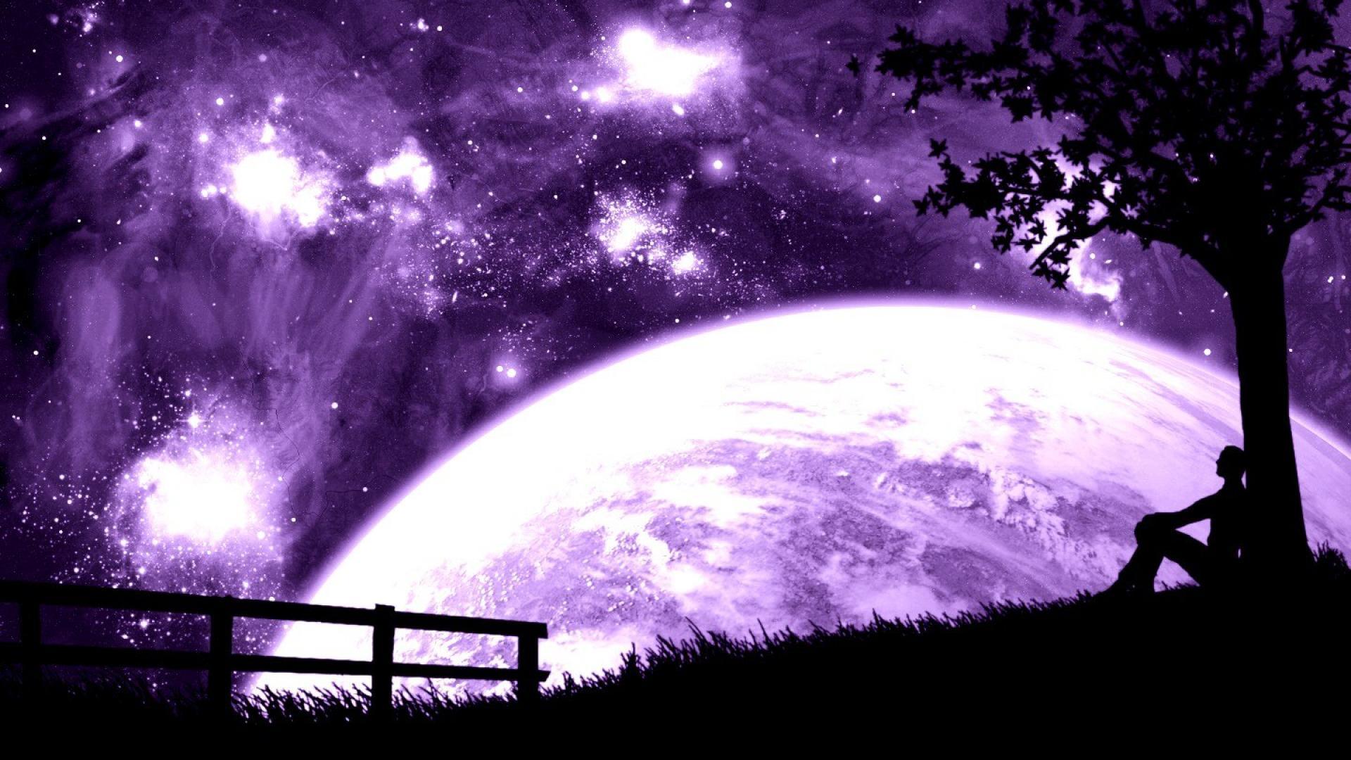 1920x1080 Purple Space Wallpaper