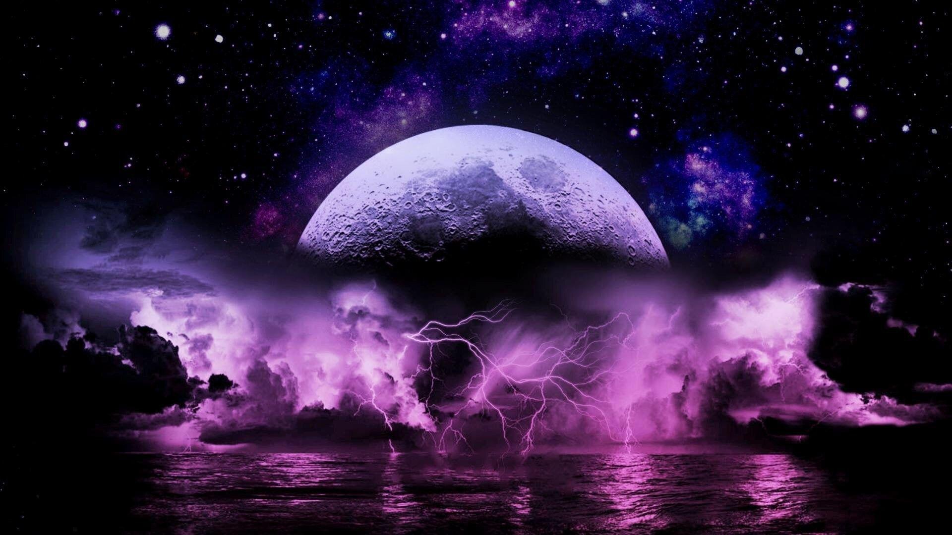 Pink And Purple Moon Wallpapers Top Free Pink And Purple Moon Backgrounds Wallpaperaccess