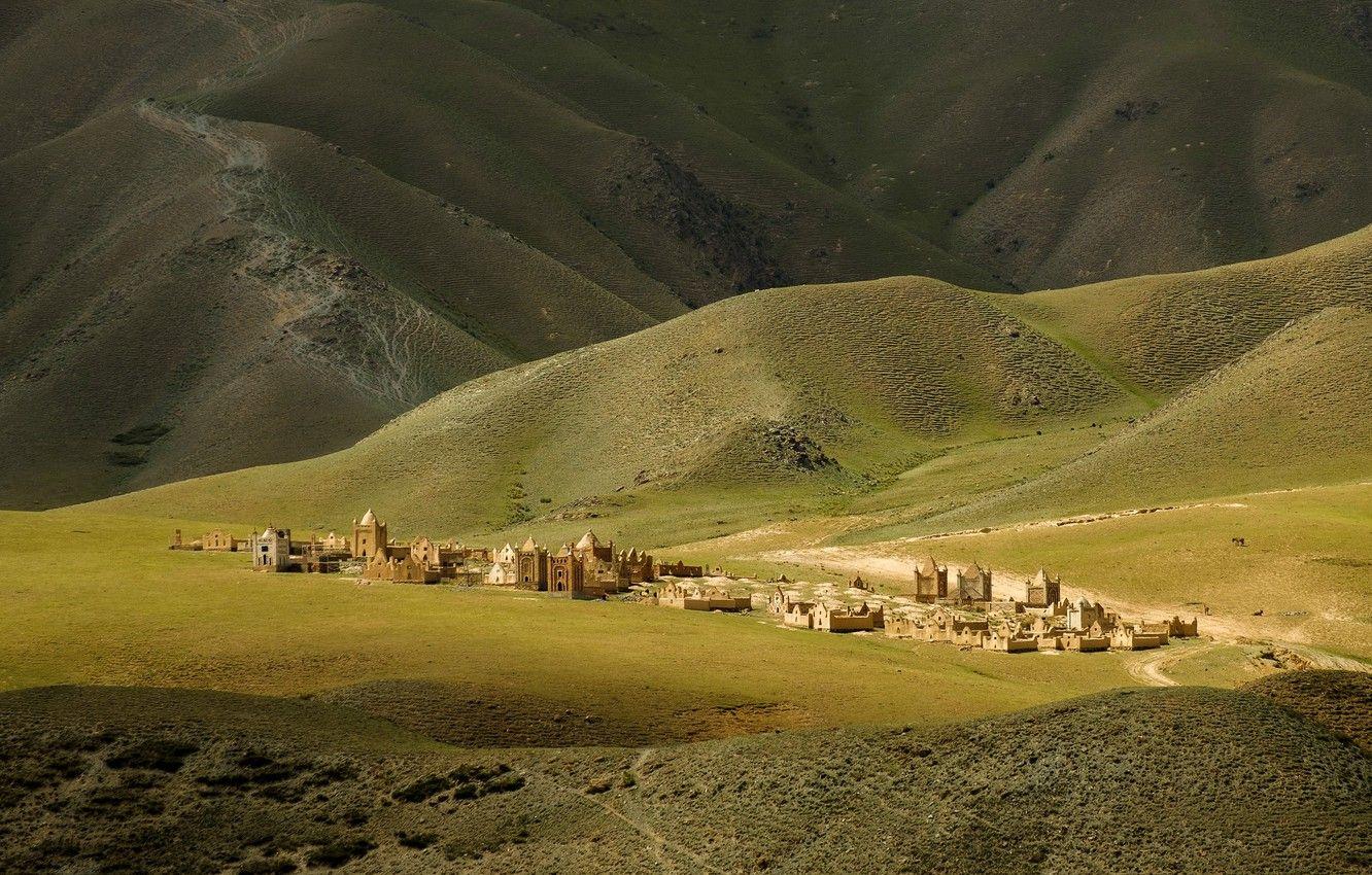 1332x850 Wallpaper cemetery, antiquity, Kyrgyzstan, City of the dead image for desktop, section природа