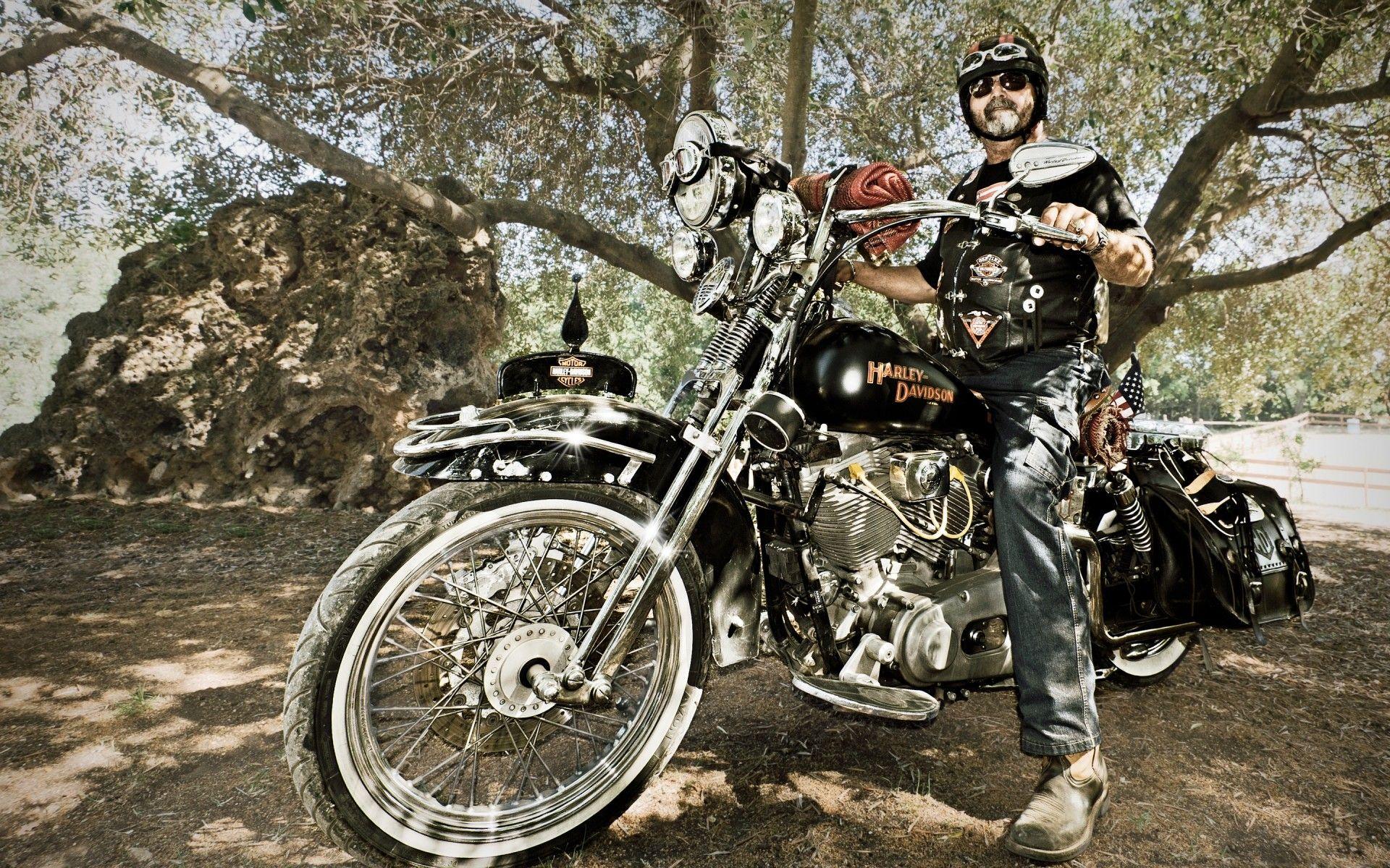 1920x1200 Old Harley Davidson