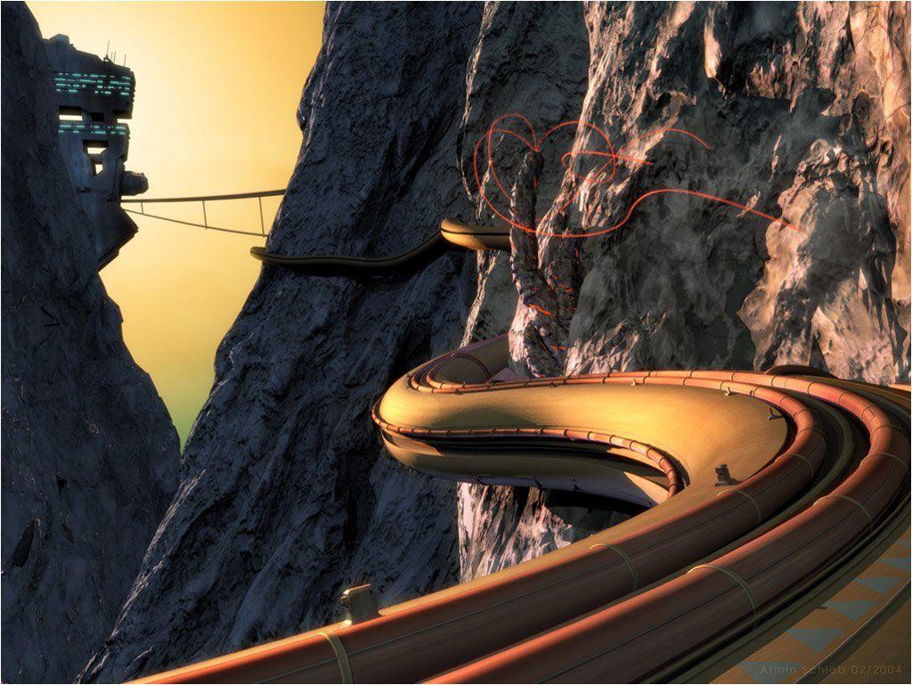 1024x769 Pipeline, 1024 x 769pix wallpaper Mixed Style, 3D Digital Art