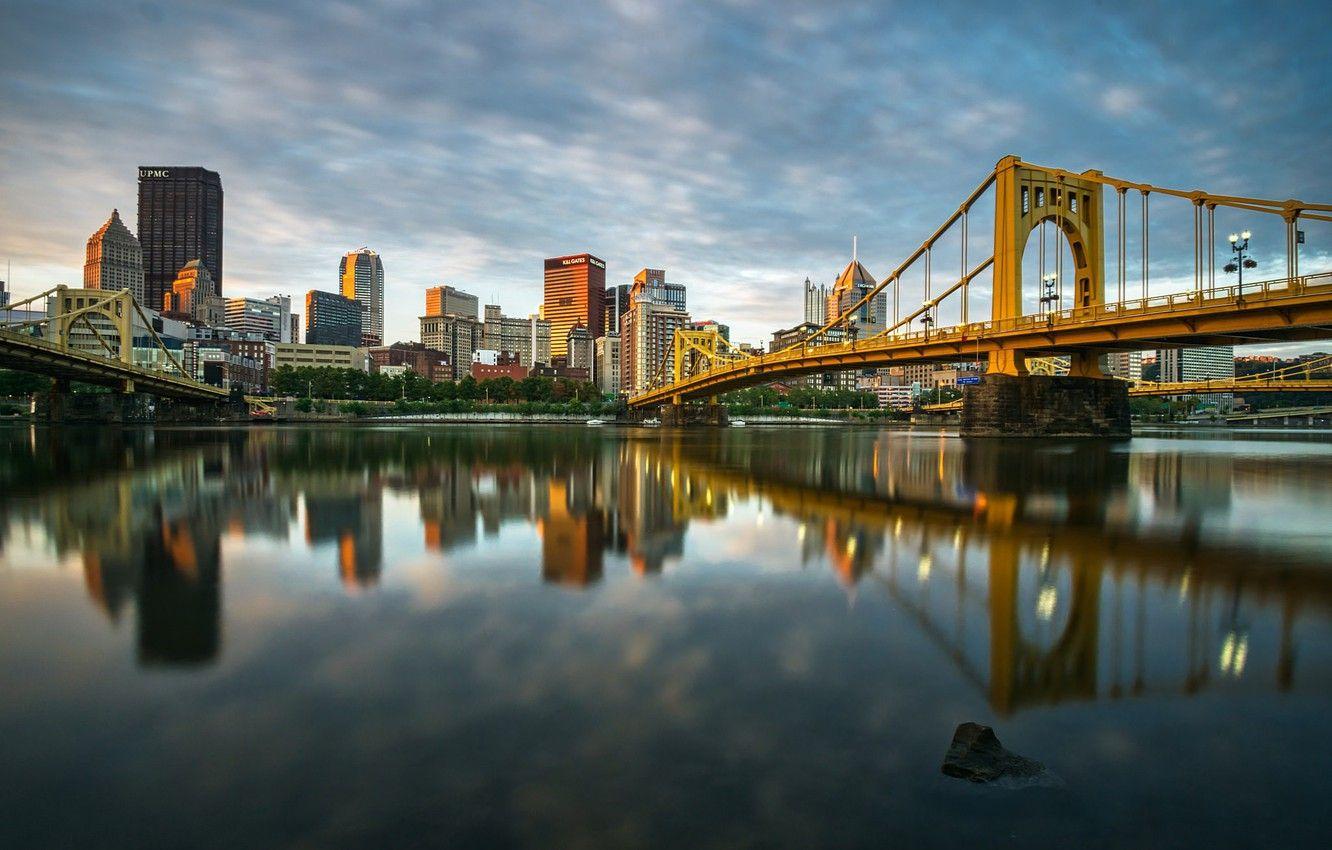 1332x850 Wallpaper river, Pittsburgh, North Shore image for desktop, section город