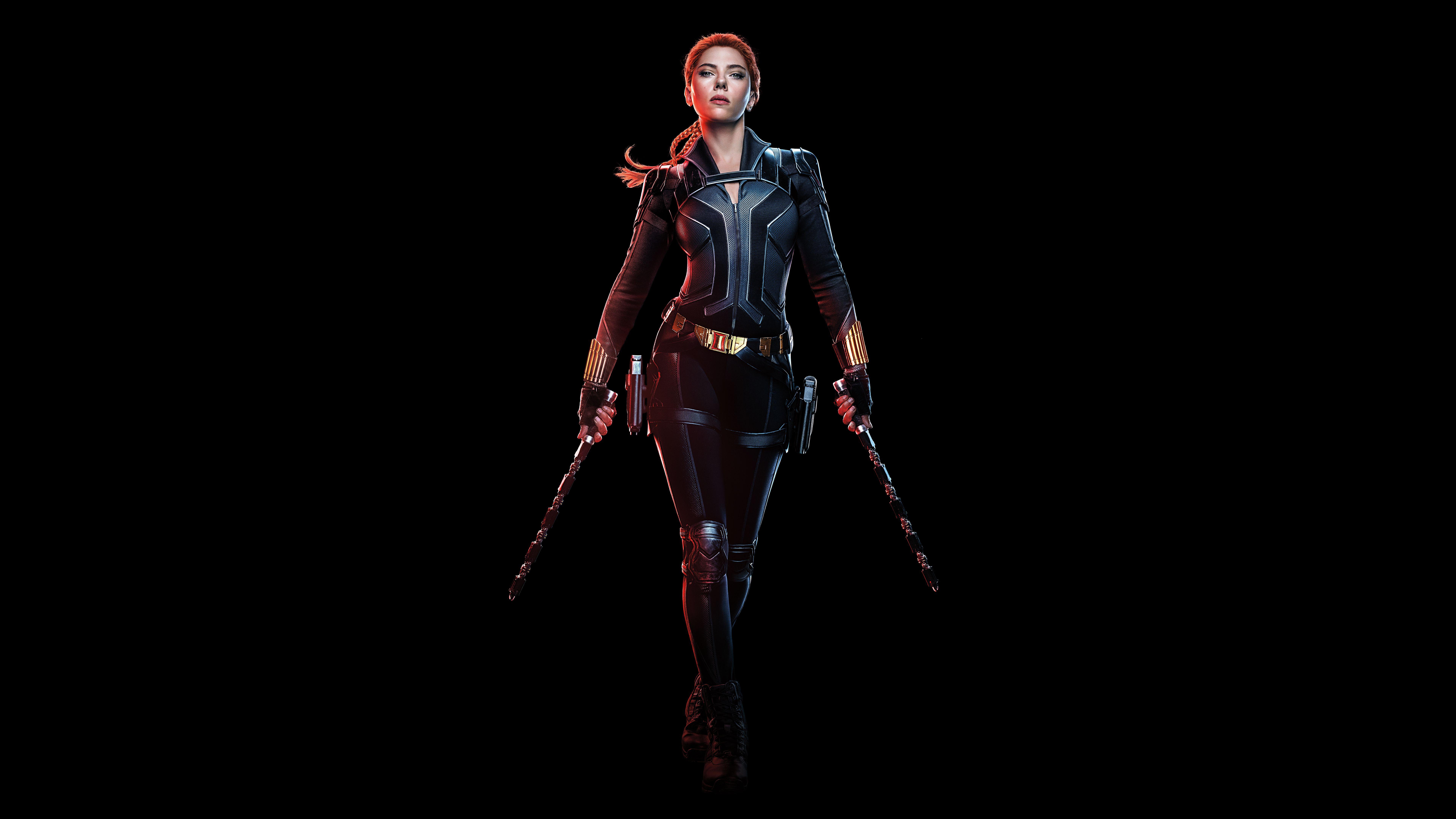 7680x4320 Black Widow 4K Wallpaper, Scarlett Johansson, Black Background, 2020 Movies, 5K, 8K, Black Dark