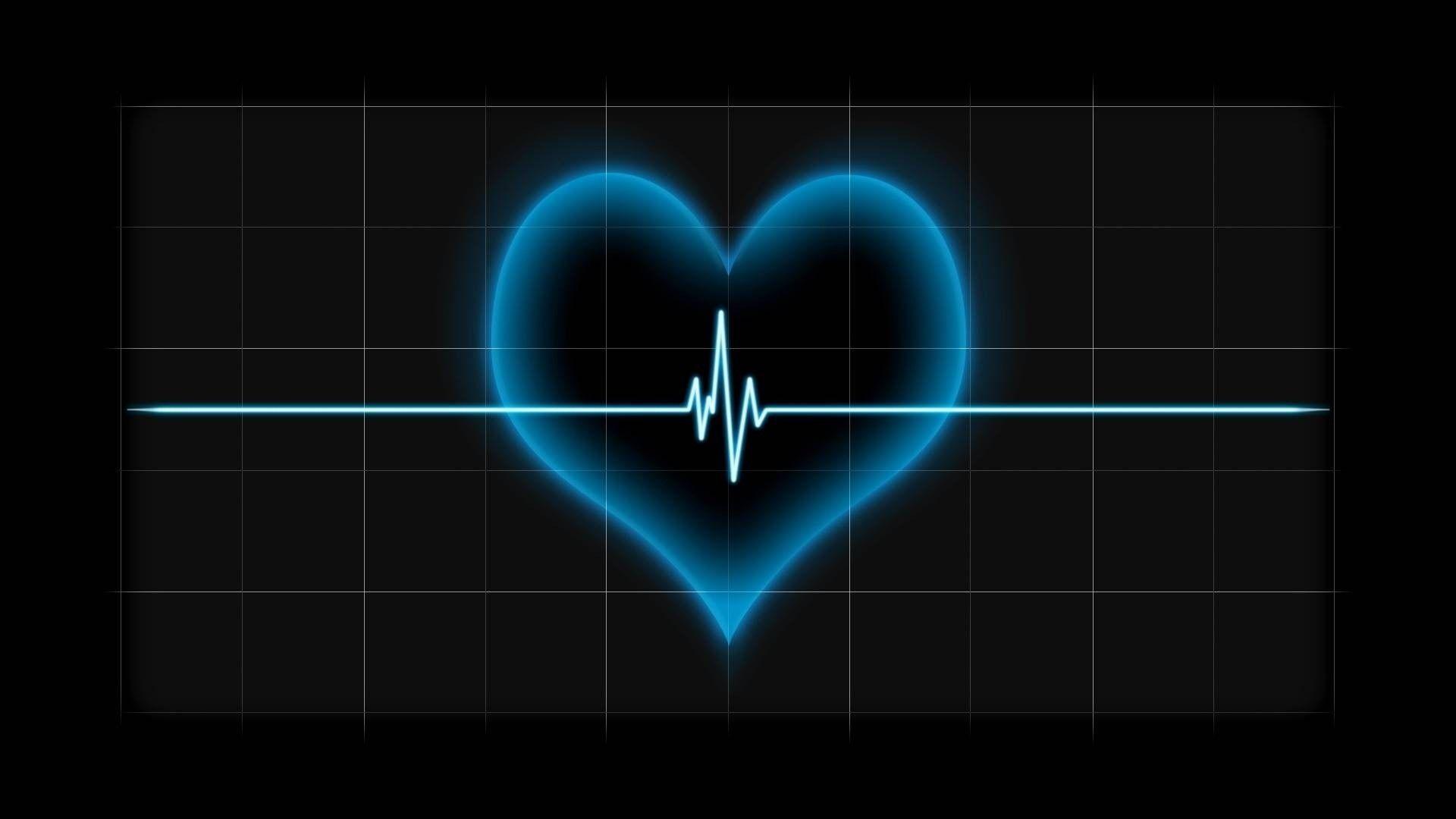 1920x1080 Blue Hearts Background