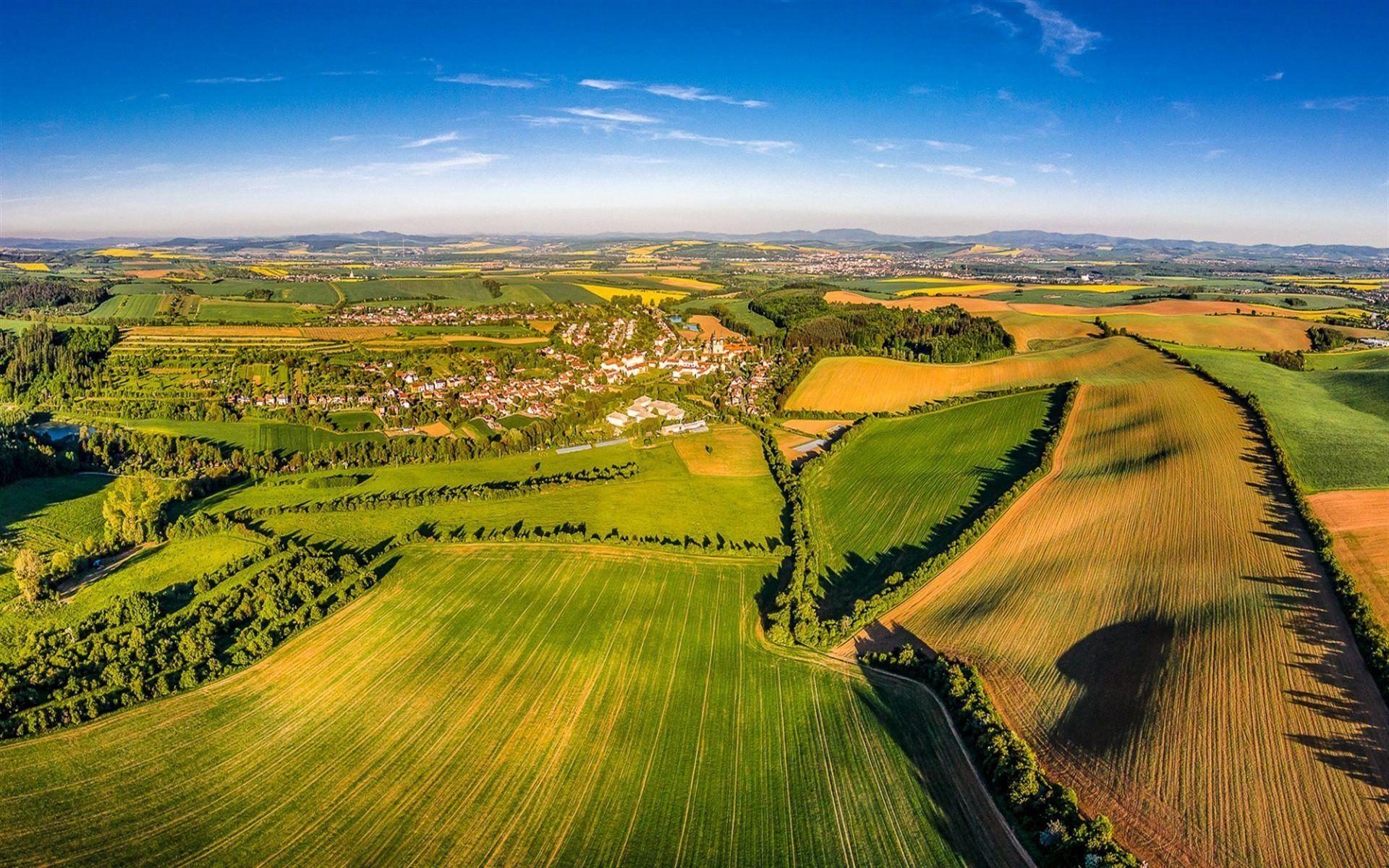 1920x1200 Download wallpaper Velehradem, skyline, summer, fields, meadows, Czech Republic for desktop with resolution 1920x1200. High Quality HD picture wallpaper