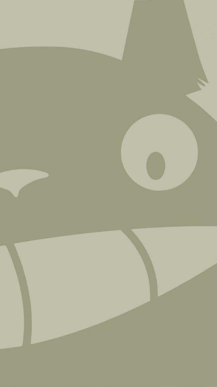 750x1334 My neighbour totoro minimalistic simple background wallpaper