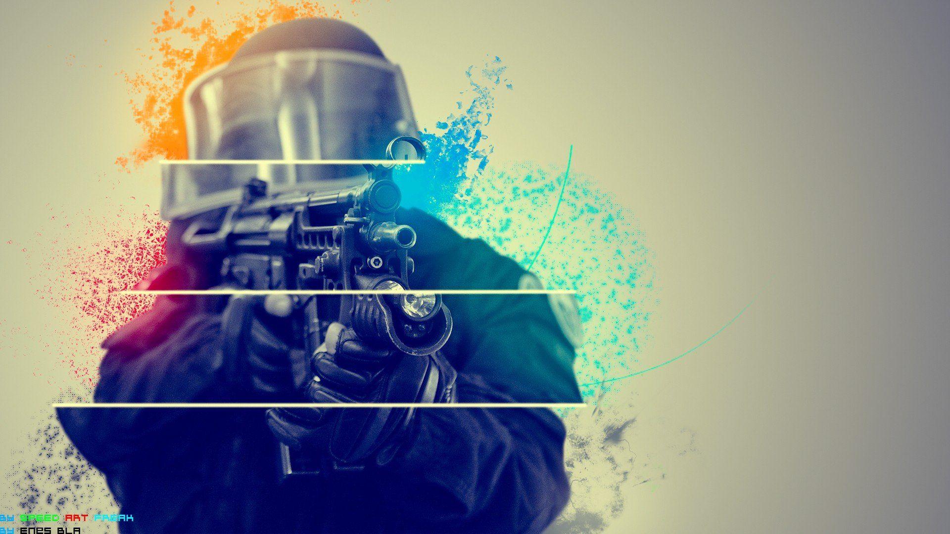 1920x1080 GIGN, Machine gun HD Wallpaper / Desktop and Mobile Image & Photo
