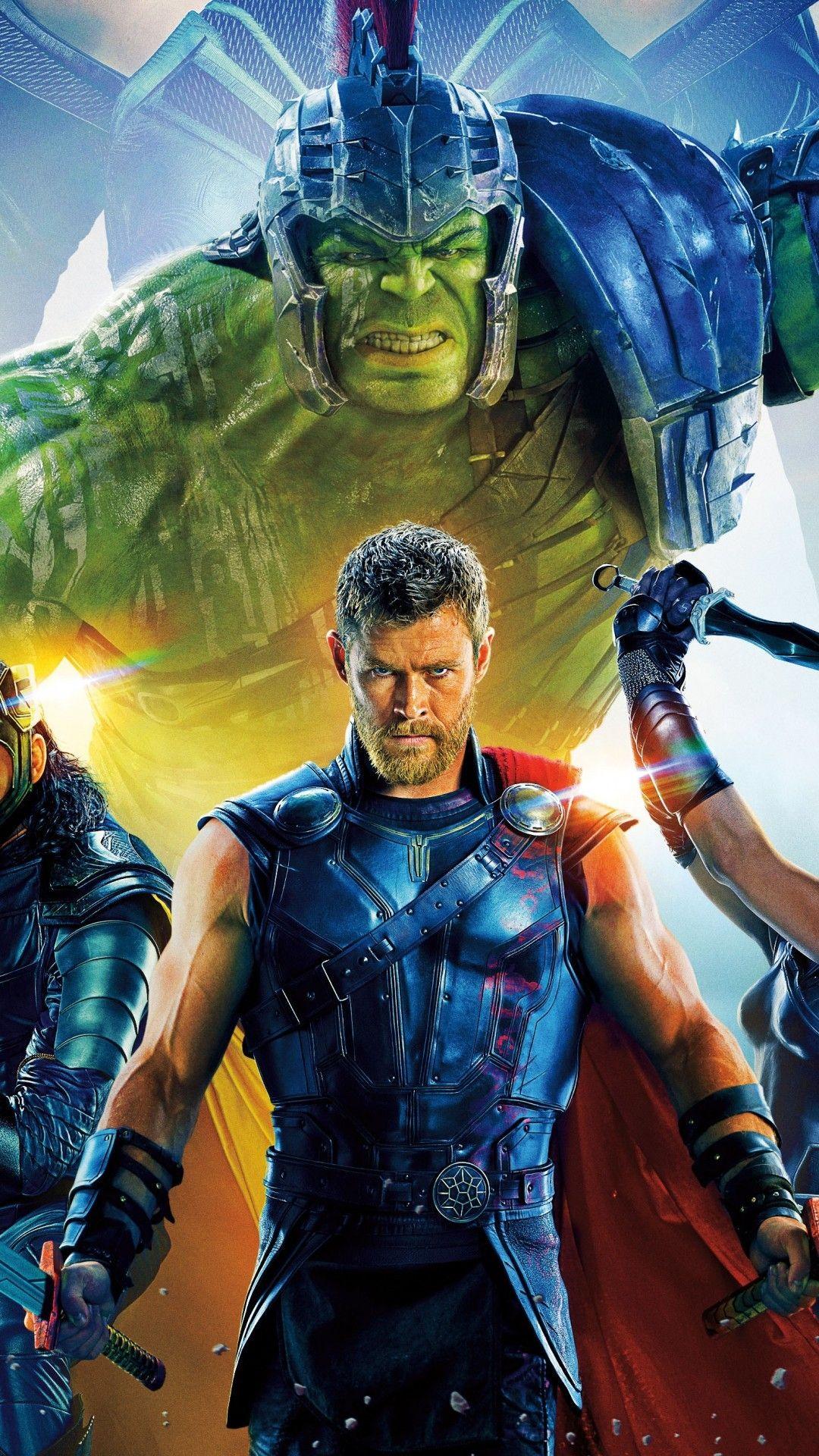 1080x1920 Download 1080x1920 Thor: Ragnarok, Valkyrie, Loki, Hulk Wallpaper for iPhone iPhone 7 Plus, iPhone 6+, Sony Xperia Z, HTC One