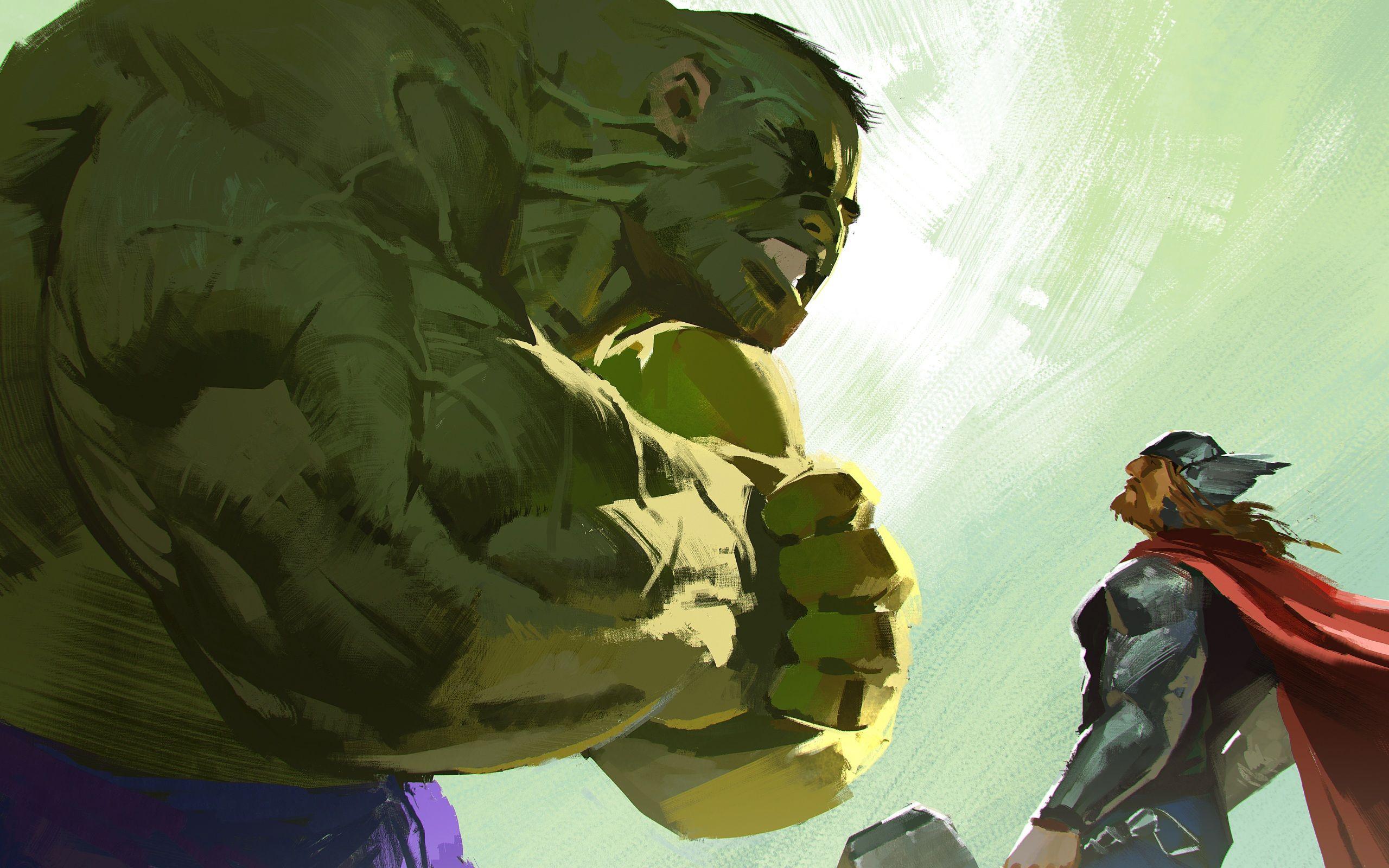 2560x1600 Wallpaper 4k Thor Vs Hulk 5k Artwork 4k Wallpaper, 5k Wallpaper, Artist Wallpaper, Artwork Wallpaper, Wallpaper, Digital Art Wallpaper, Hd Wallpaper, Hulk Wallpaper, Superheroes Wallpaper, Thor Wallpaper