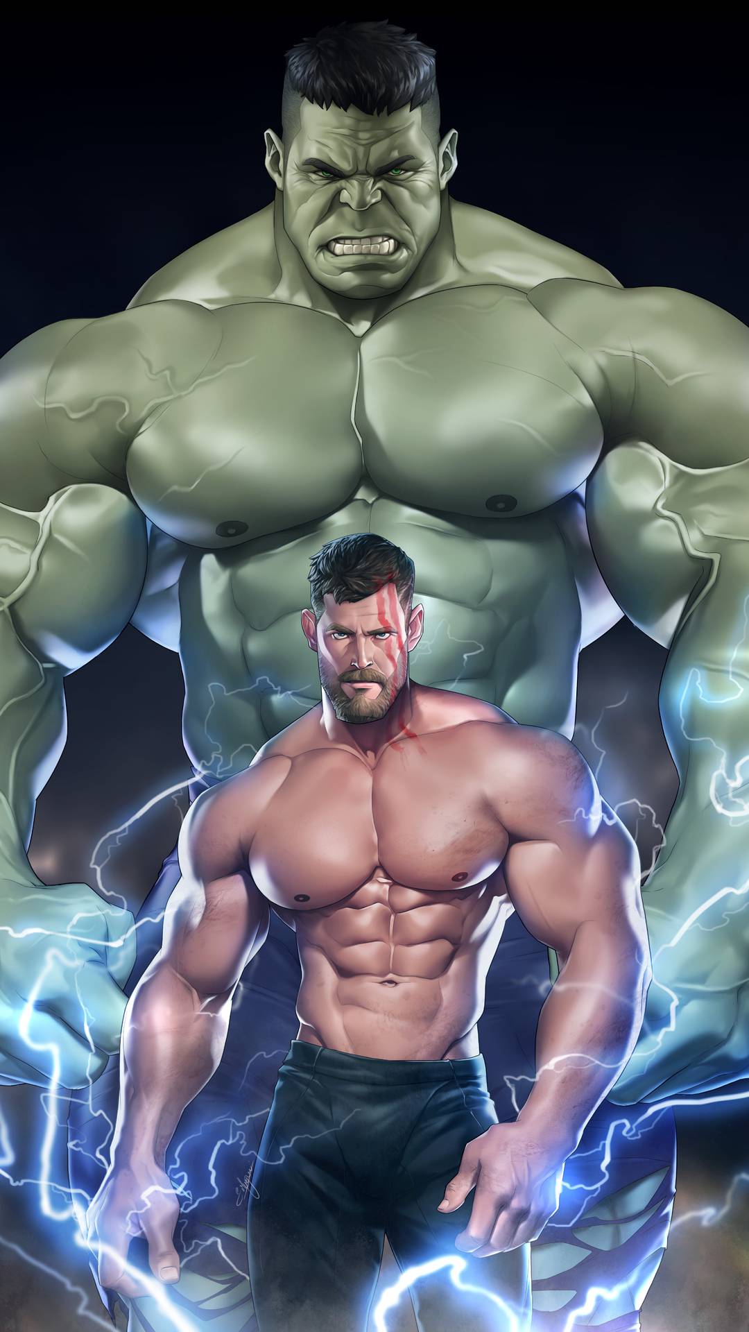 1080x1920 Hulk and Thor iPhone Wallpaper Wallpaper : iPhone Wallpaper