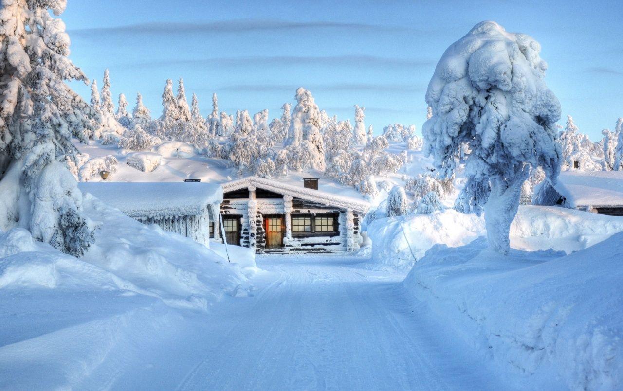 1280x804 Snow House wallpaper. Snow House