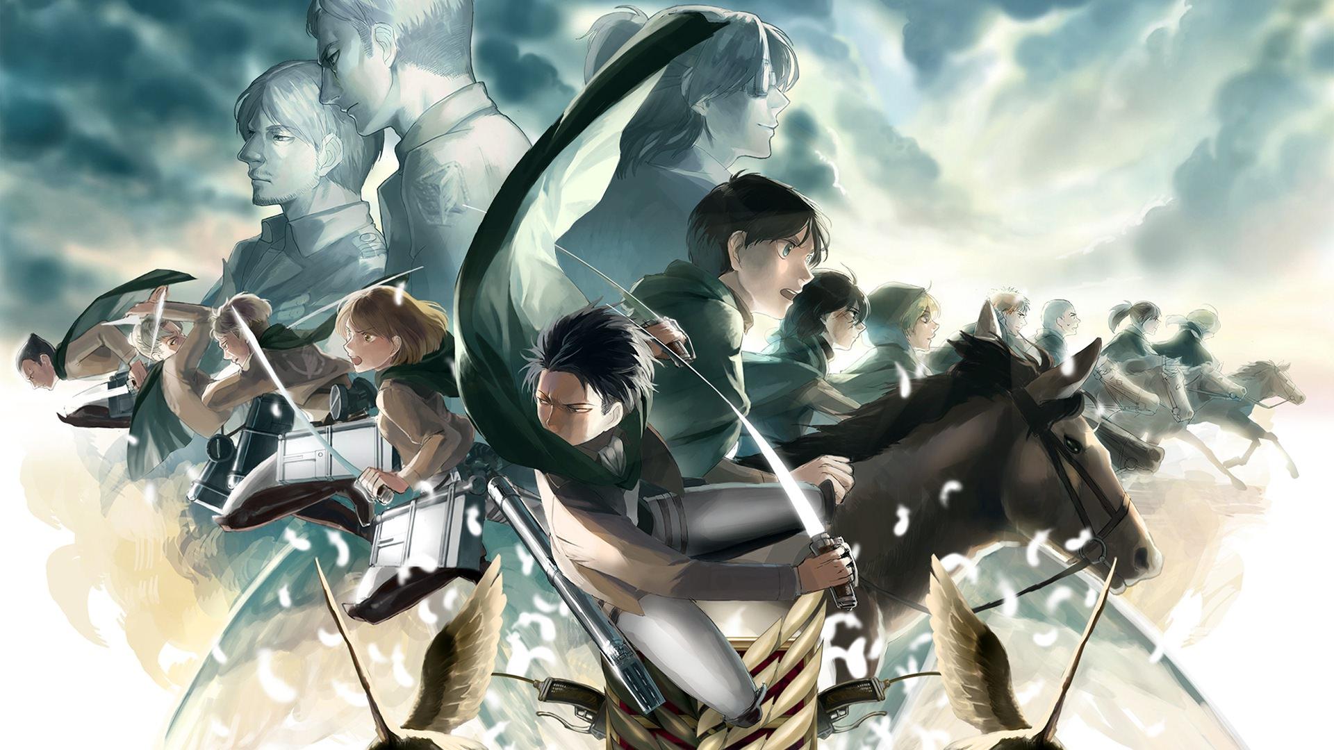 attack on titan survey corps logo wallpaper