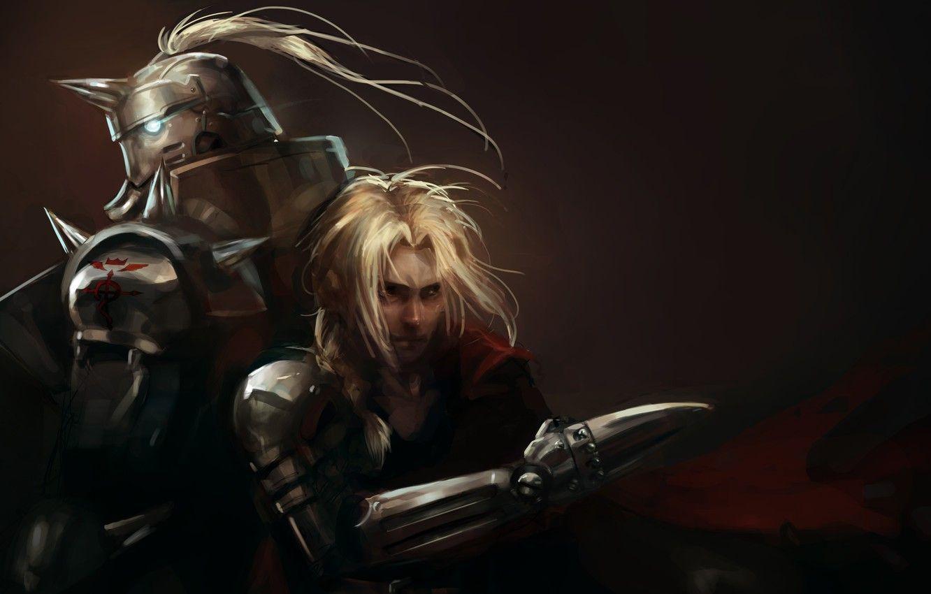 1332x850 Wallpaper art, Anime, guy, brothers, Anime, Fullmetal alchemist, armor, Fullmetal Alchemist, Edward Elric, Alphonse Elric, leopinheiro image for desktop, section прочее