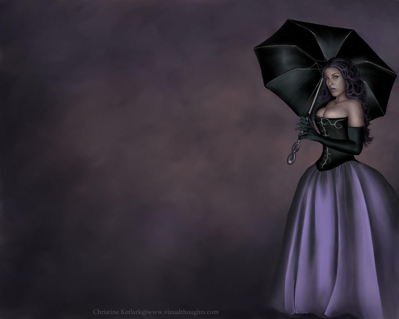 1280x1024 Goth Girl wallpaper