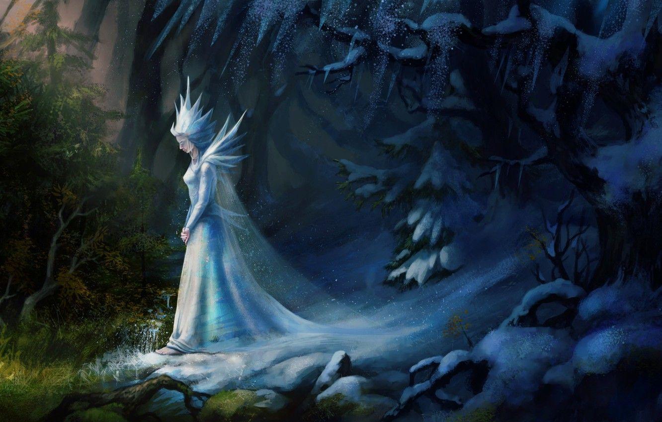 1332x850 Wallpaper cold, ice, snow, nature, fiction, art, the snow Queen image for desktop, section фантастика