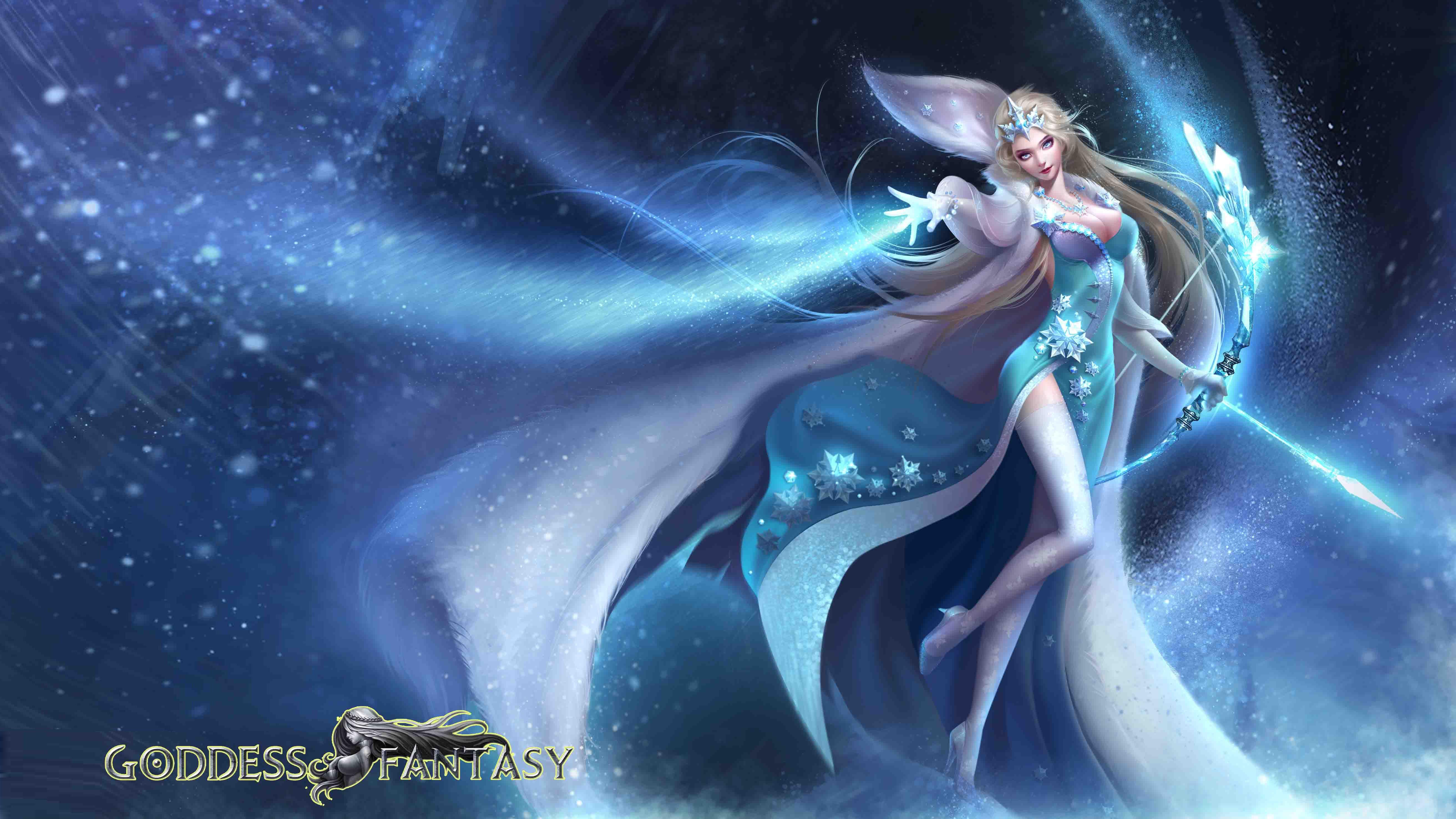 5249x2953 Snow Queen Ice And Snow League Of Angels Splash Art Desktop HD Wallpaper 5249x2953 :