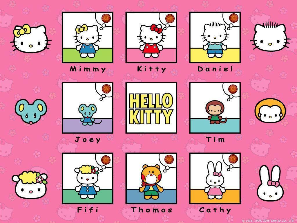 1024x768 Hello Kitty And Friends Wallpaper