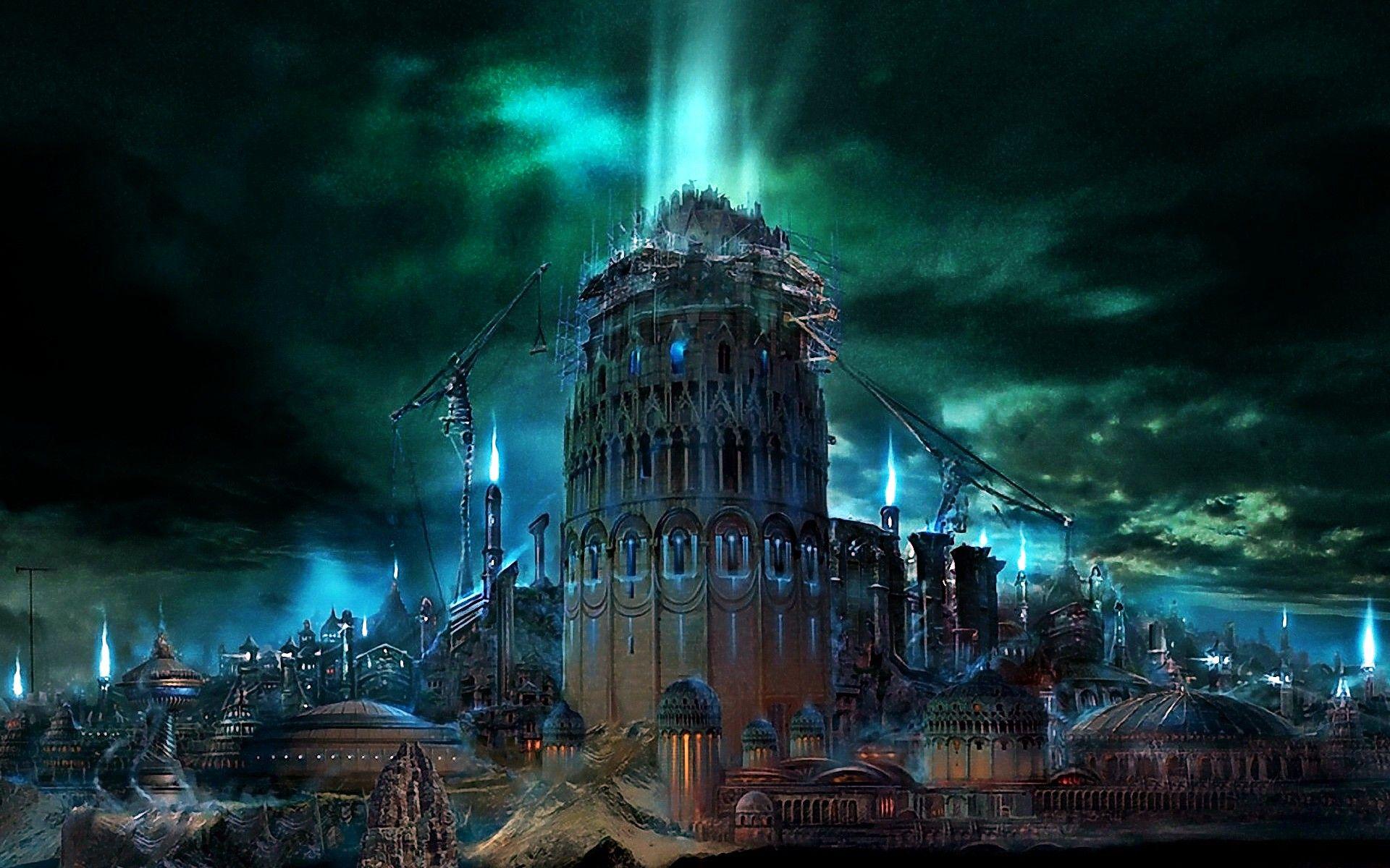 1920x1200 Tower of Babel, Lightning Wallpaper HD .