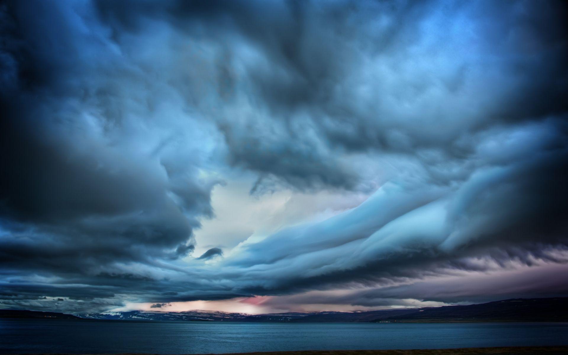 1920x1200 Deep Blue Clouds & Ocean desktop PC and Mac wallpaper