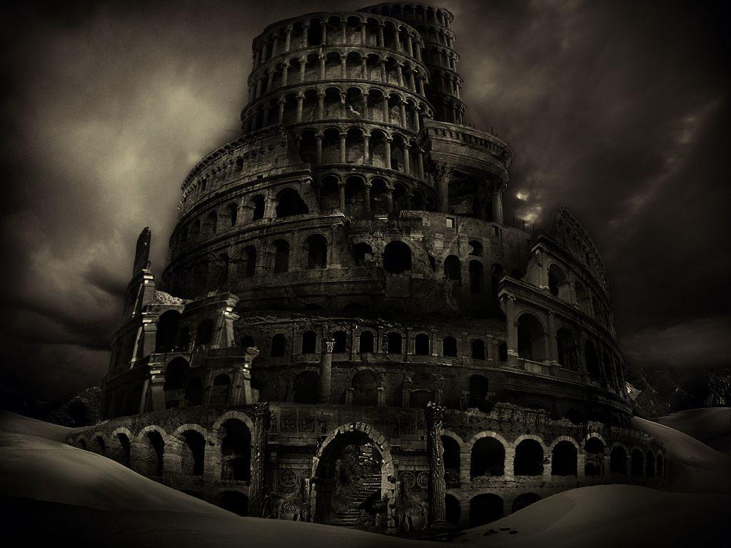 ночь вавилона. магическая башня фэнтези. башня арт. замок вавилон. вавилонская башня 2022.