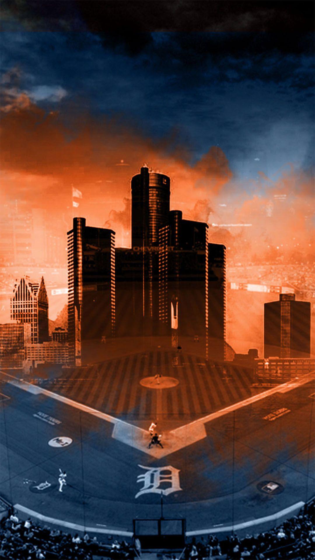 1080x1920 Detroit Skyline Wallpaper