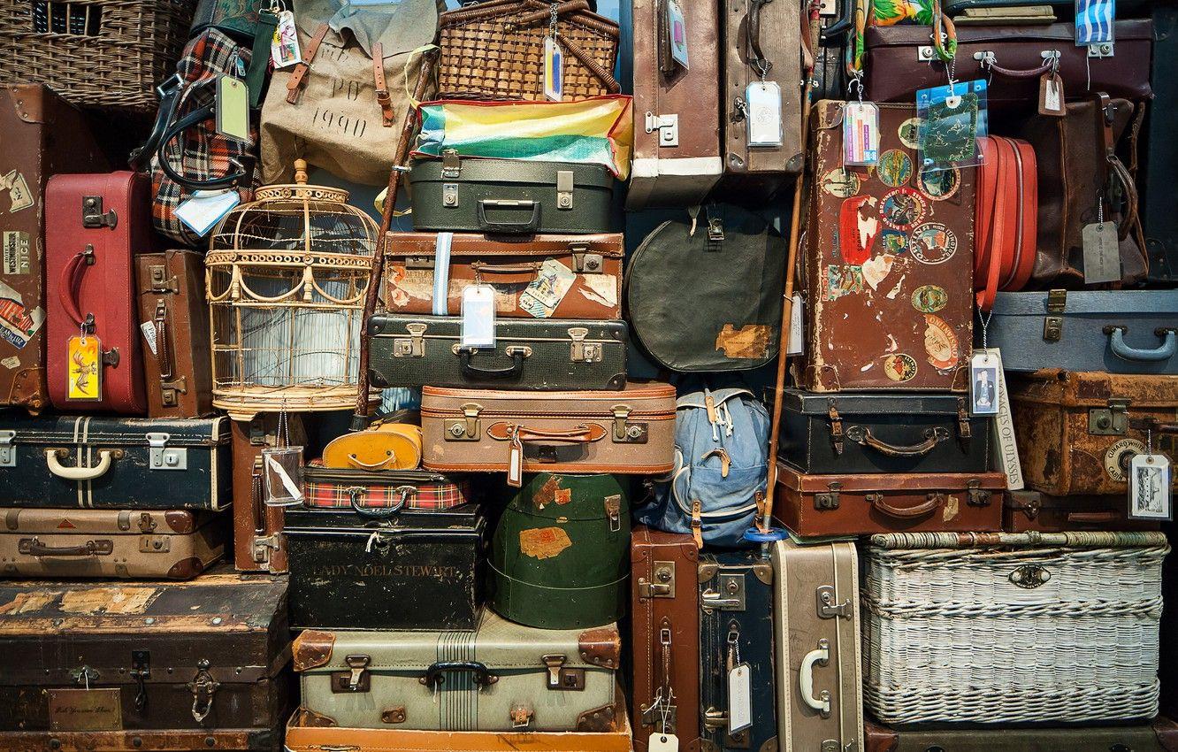 1332x850 Wallpaper wall, leather, color, variety, cloth, luggage image for desktop, section текстуры