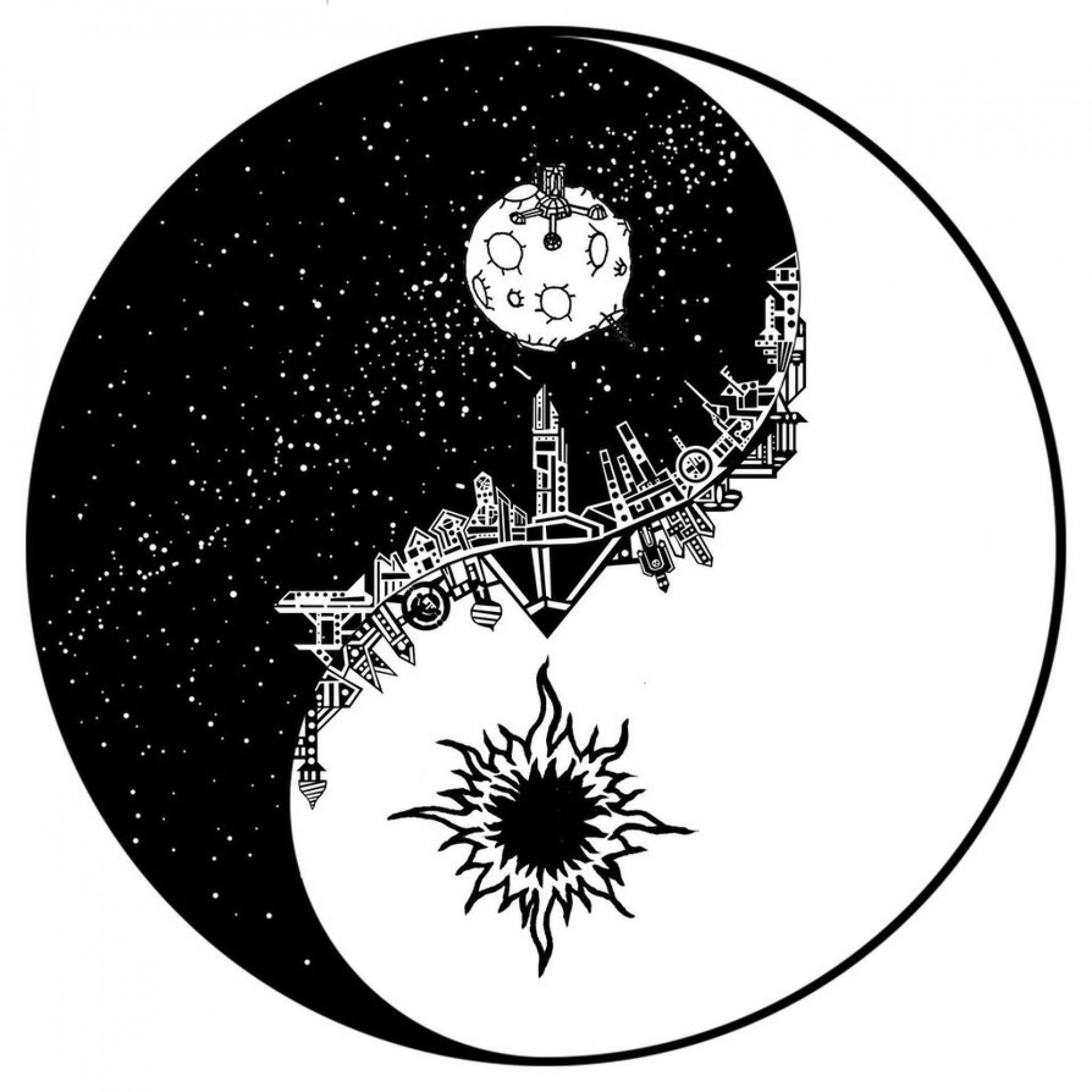 1920x1920 Yin Yang iPhone Wallpaper