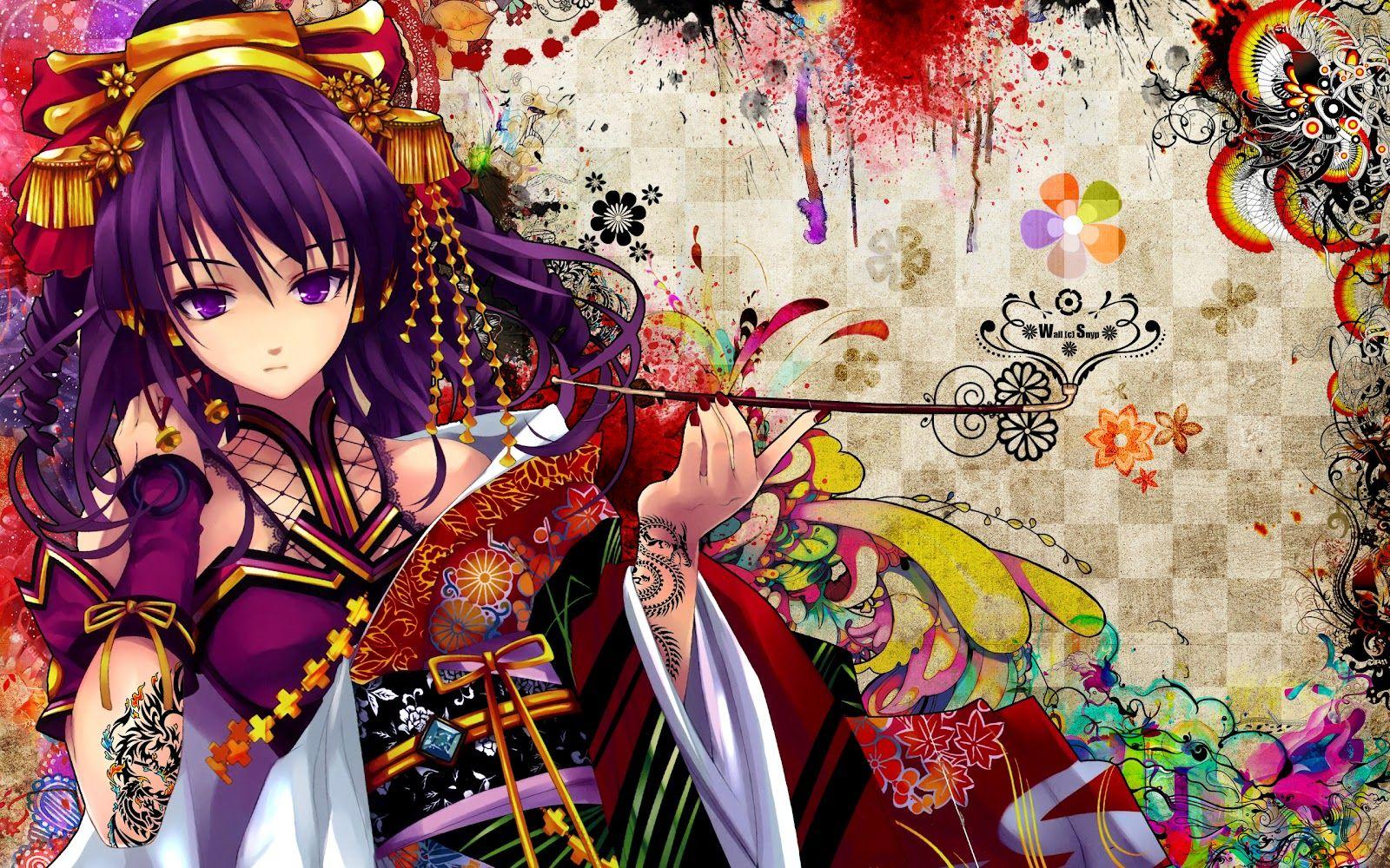 1600x1000 Nice HD Wallpaper: Anime: Geisha HD Wallpaper