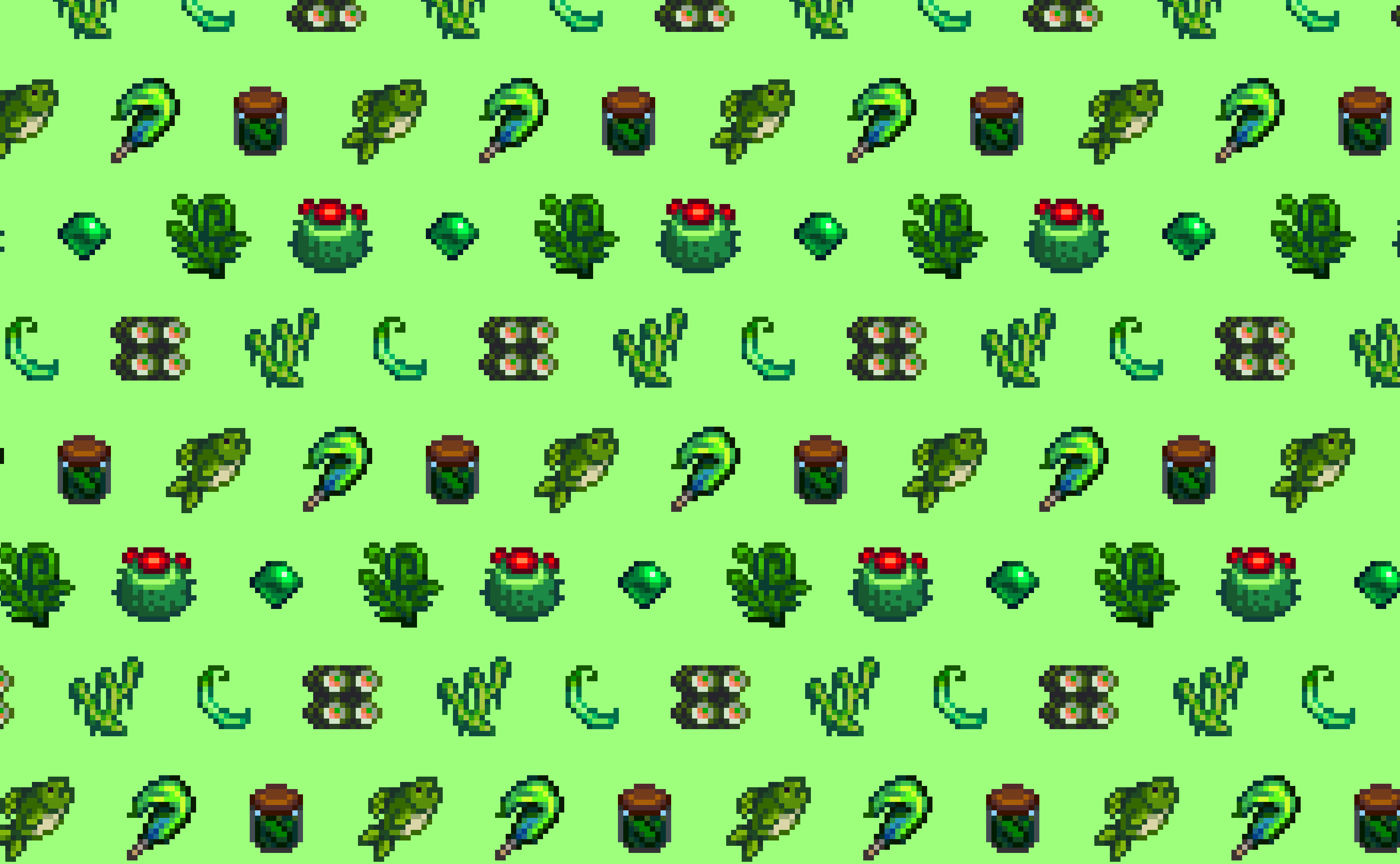 3156x1948 Thanks for all the love on my wallpaper! :) Here is green! (As always, other versions are in the link in the comments): StardewValley
