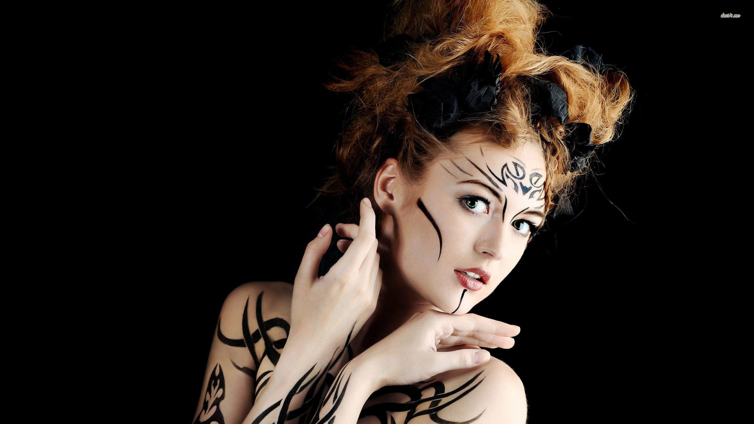 2560x1440 Free download Girl with tribal body painting wallpaper Girl wallpaper 16384 [2560x1440] for your Desktop, Mobile & Tablet. Explore Computer Wallpaper Body Painting. Famous Paintings Wallpaper, How to Paint