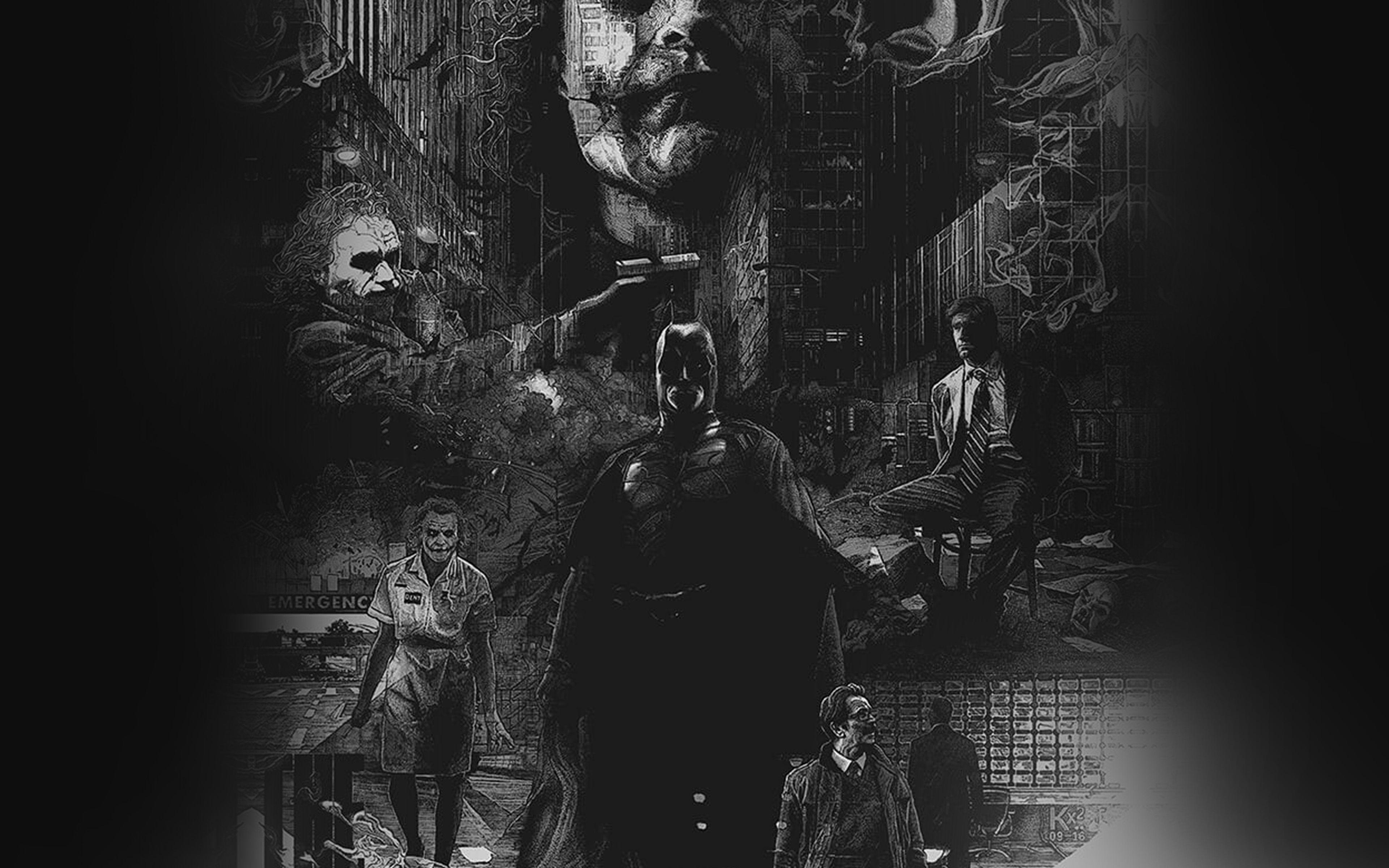 3840x2400 Joker Batman Poster Film Hero Illustration Art Wallpaper