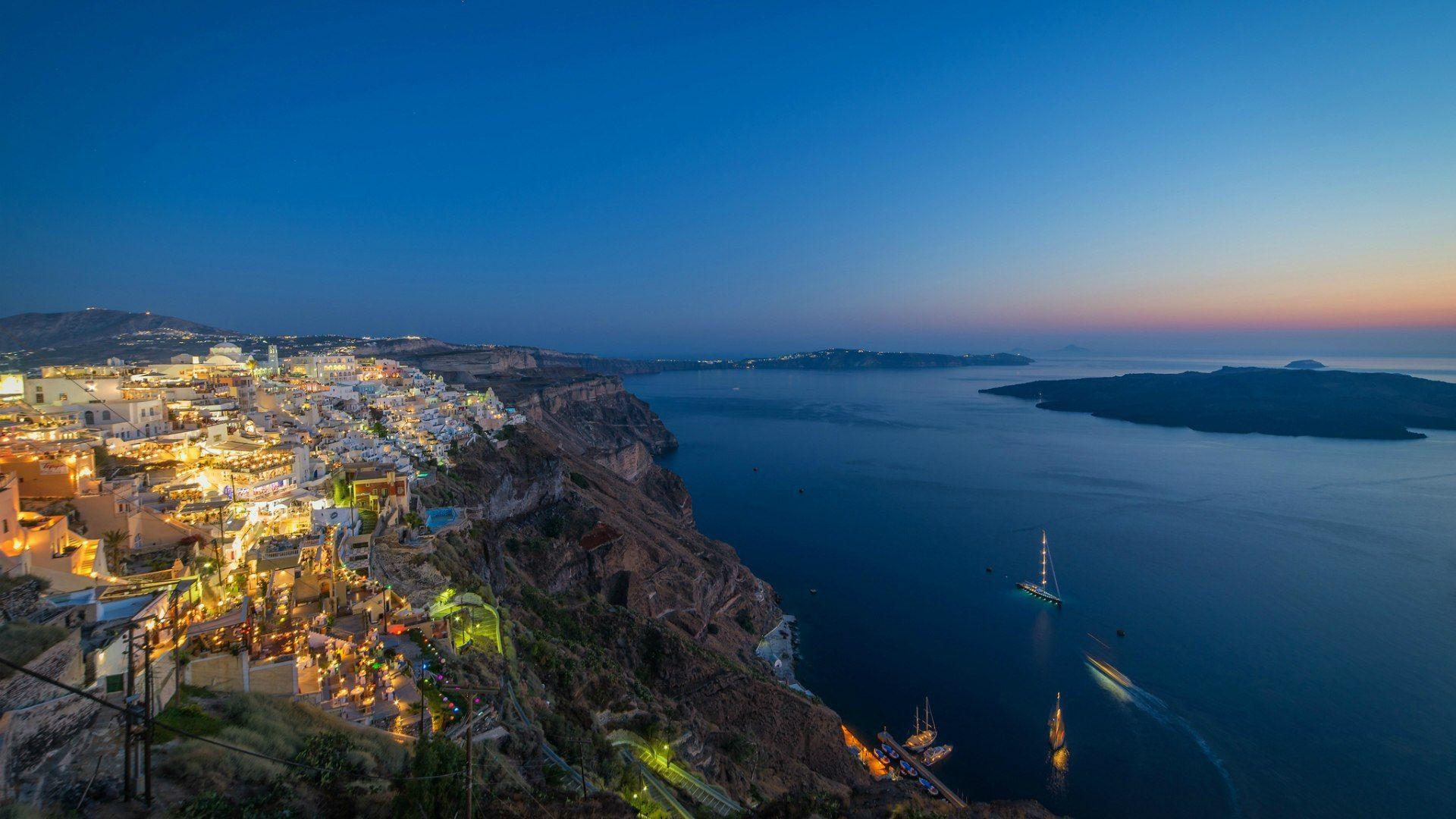 1920x1080 Santorini Island, Greece wallpaper and image, picture, photo
