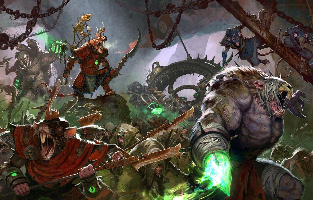 1332x850 Wallpaper battle Art, Total warhammer 2 was, Skaven image for desktop, section игры