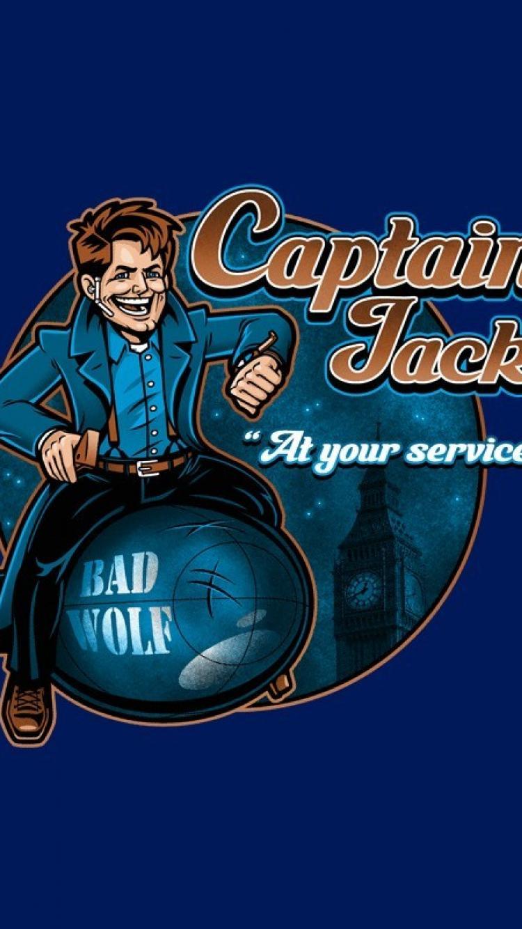 750x1334 Torchwood captain doctor who jack harkness bad wolf wallpaper