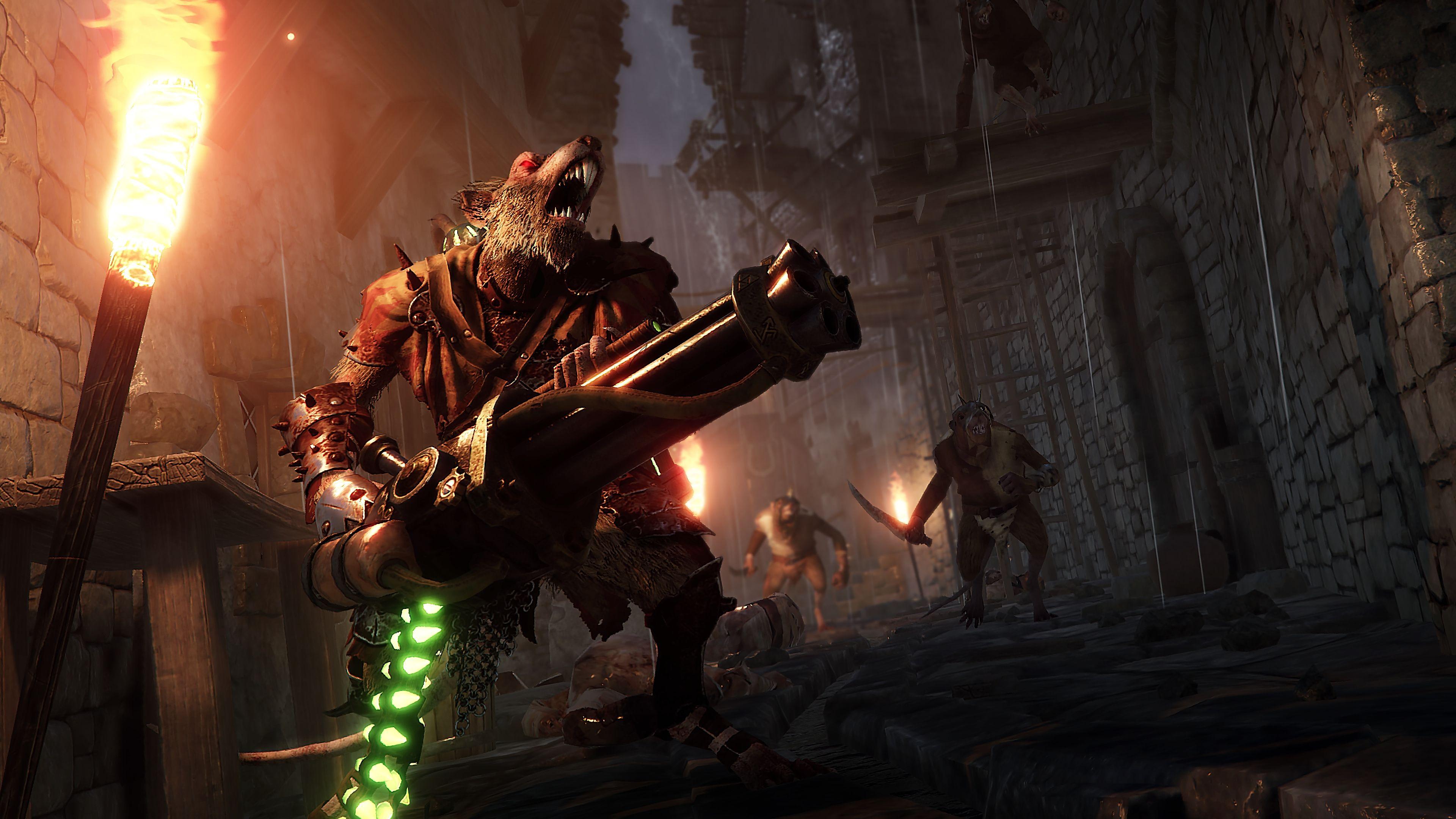 3840x2160 Warhammer Vermintide 2 Skaven Ratling Gunner 4K