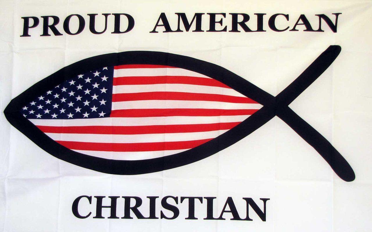 1280x800 NeoPlex Proud American Christian Fish Traditional Flag & Reviews
