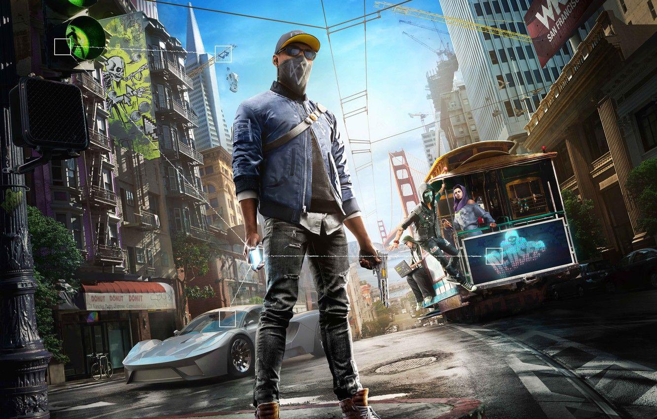 1332x850 Wallpaper Ubisoft, San Francisco, Marcus, Watch Dogs DedSec image for desktop, section игры