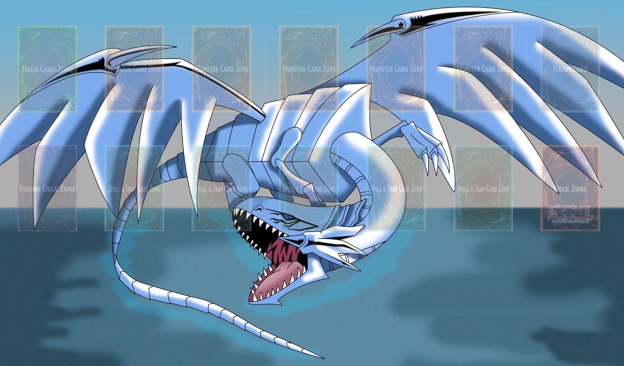 2000x1175 Free Download Blue Eyes White Dragon Wallpaper