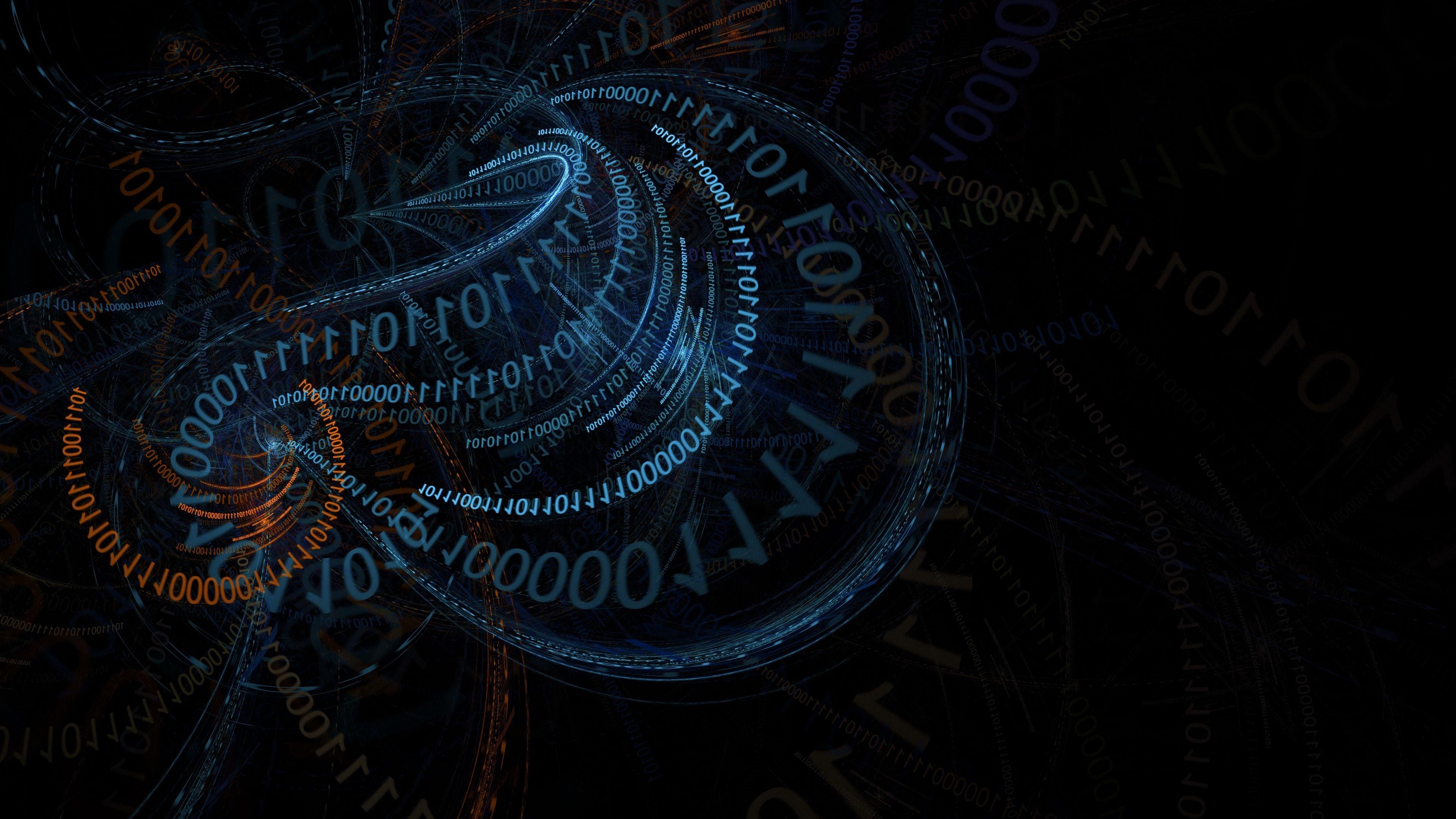 3840x2160 Download wallpaper 3840x2160 code, coding, binary code, abstract
