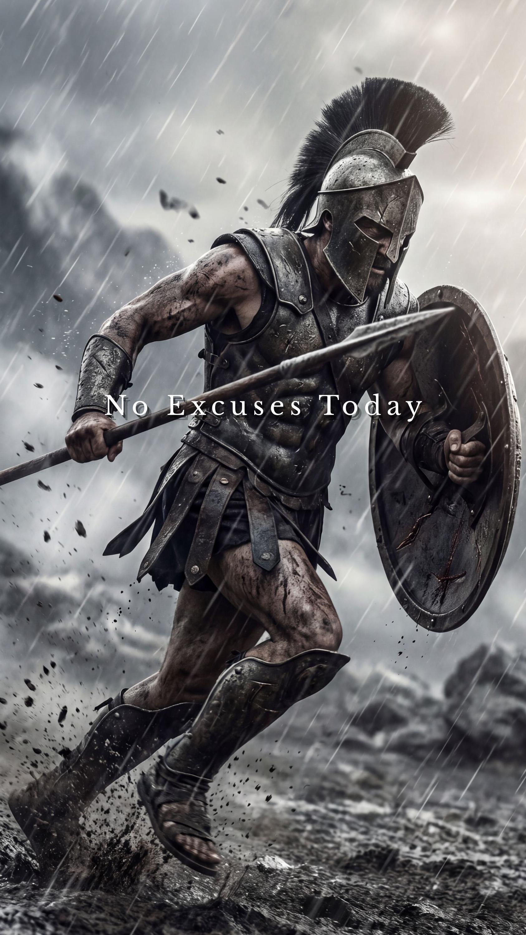 1688x3000 Motivational Spartan Warrior Phone Wallpaper