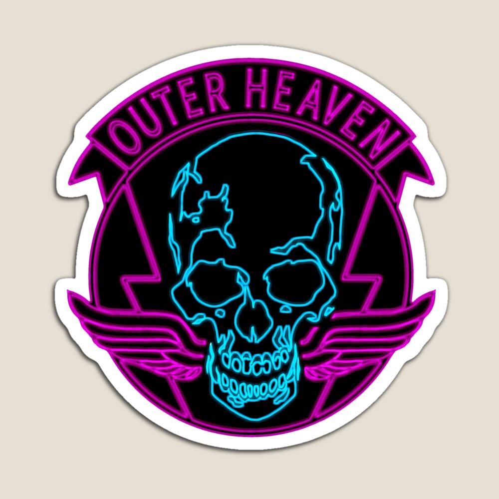 1000x1000 ° METAL GEAR SOLID ° Outer Heaven Neon Logo Poster