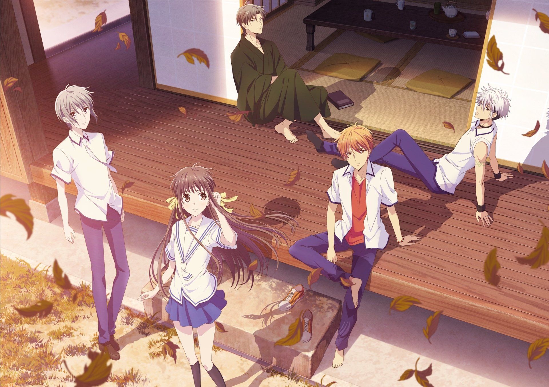 1920x1356 Fruits Basket HD Wallpaper: Hatsuharu, Shigure, Kyo, Yuki & Tohru Togetherx1657