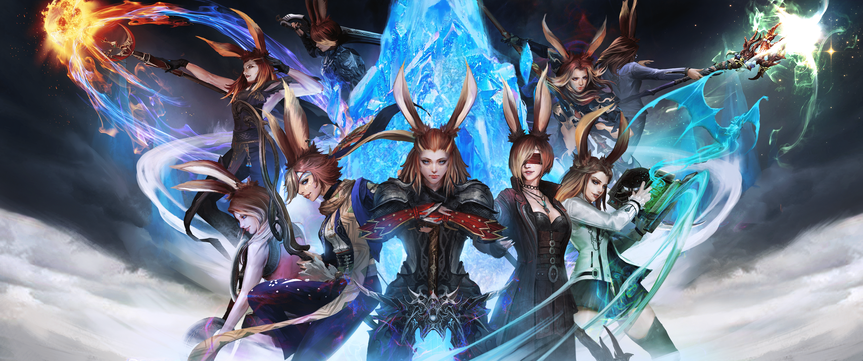 3440x1440 Serafina Warrior of Light Wallpaper Commission
