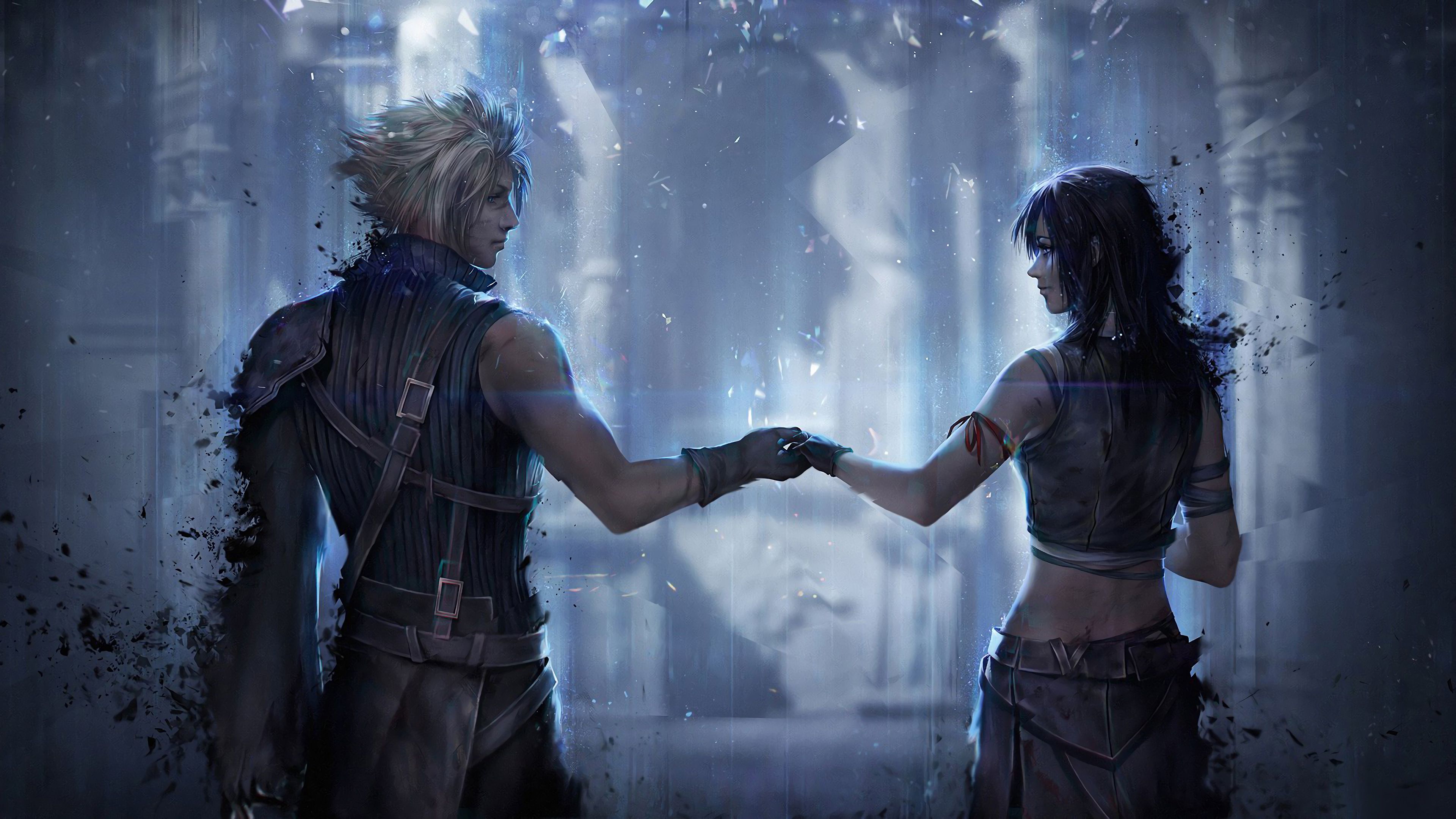 3840x2160 Cloud Strife Tifa Lockhart Final Fantasy 7 Remake 4K Wallpaper HD