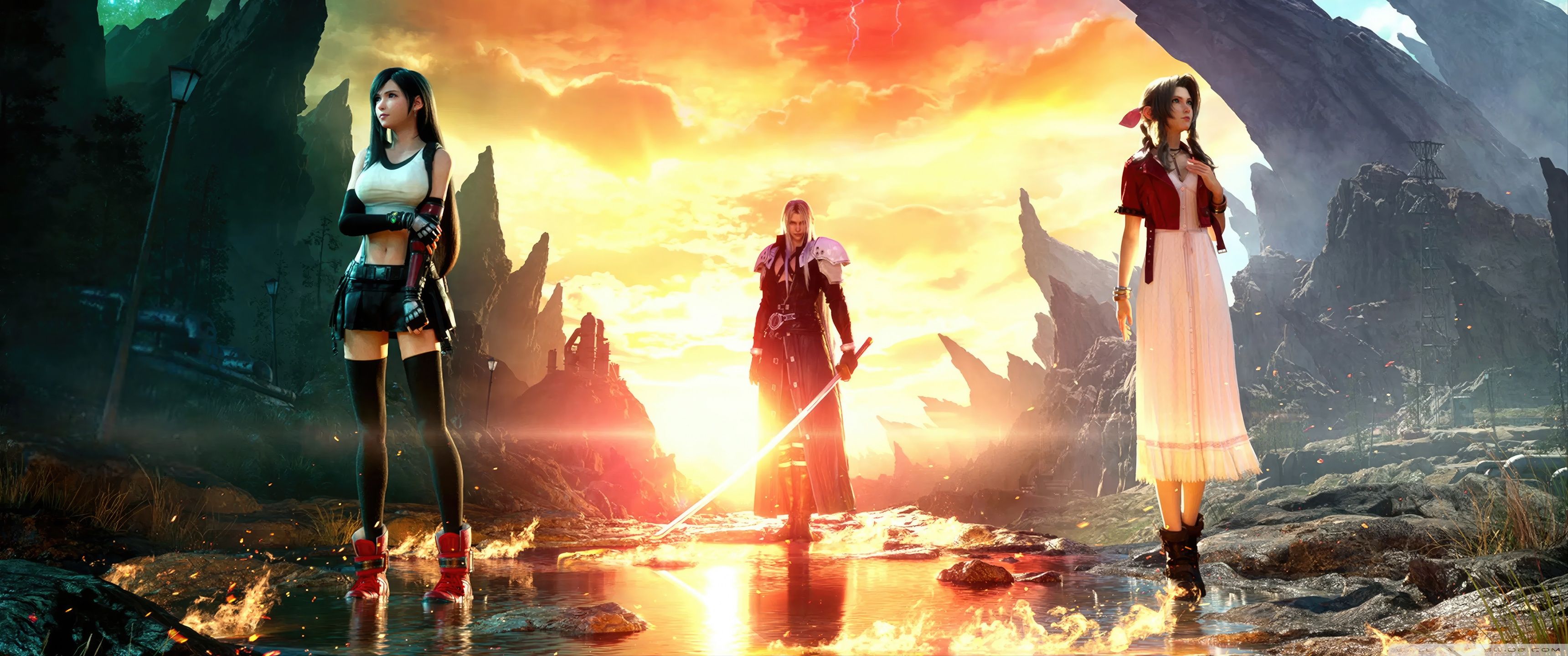 3440x1440 Final Fantasy VII Rebirth 2024 Video Game 4K UHD Wallpaper for UltraHD Desktop and TV : Widescreen and UltraWide Display : Smartphone and Tablet Devices