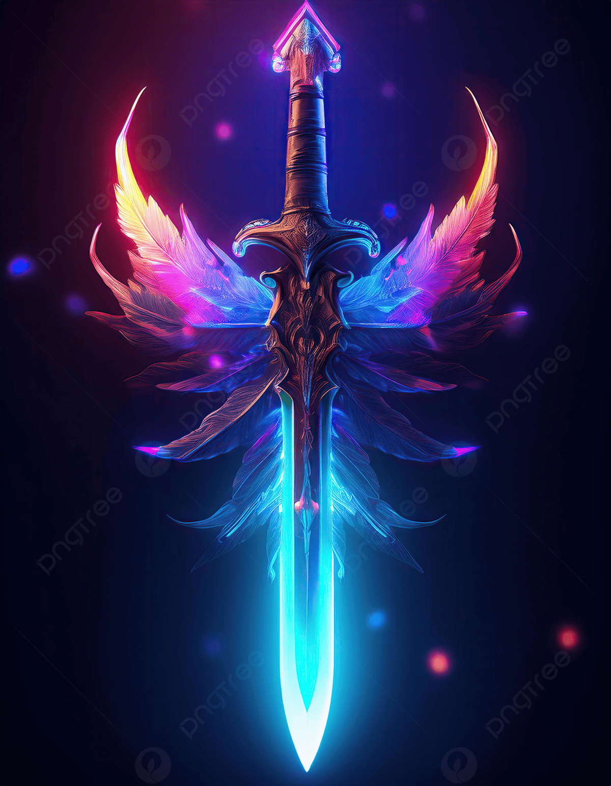 1200x1543 Glowing Sword With Wings Background Wallpaper Image For Free Download
