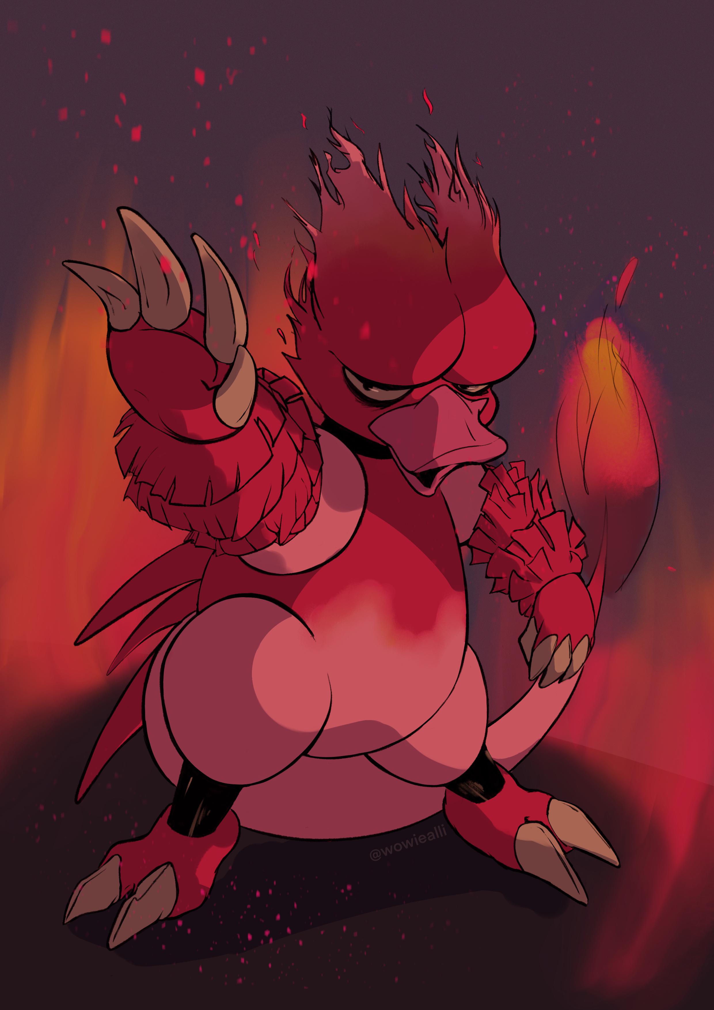 2480x3508 Shiny Magmar, drawn