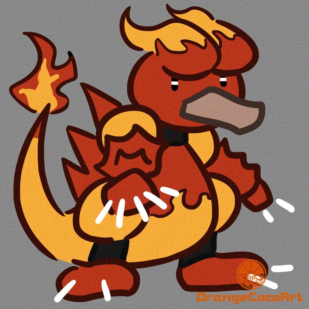 1200x1200 Daily Pokedex: 0126 #pokemon #pokedex #magmar #art
