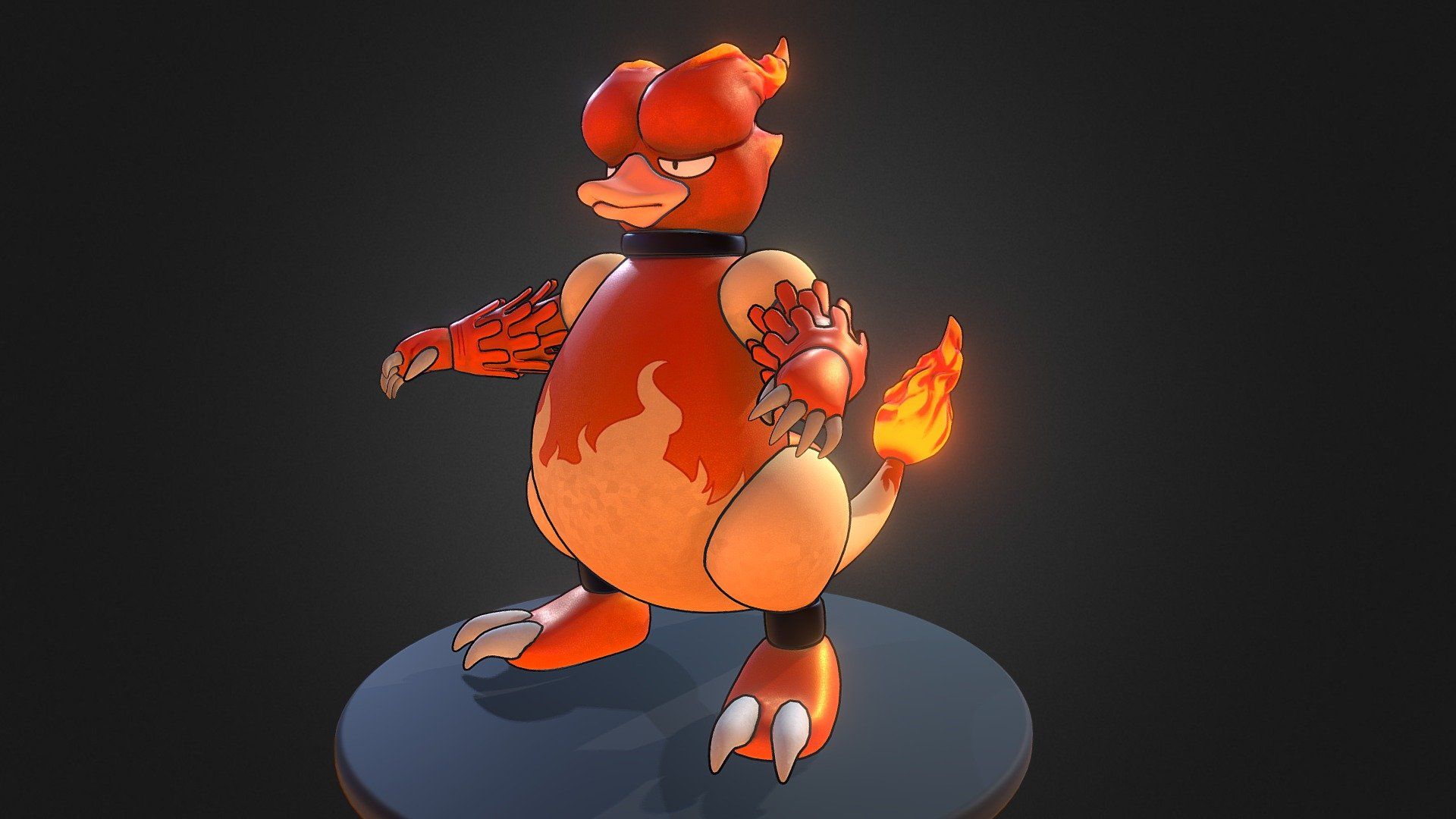 1920x1080 Magmar Pokemon model by 3Dlogicus [da922f6]