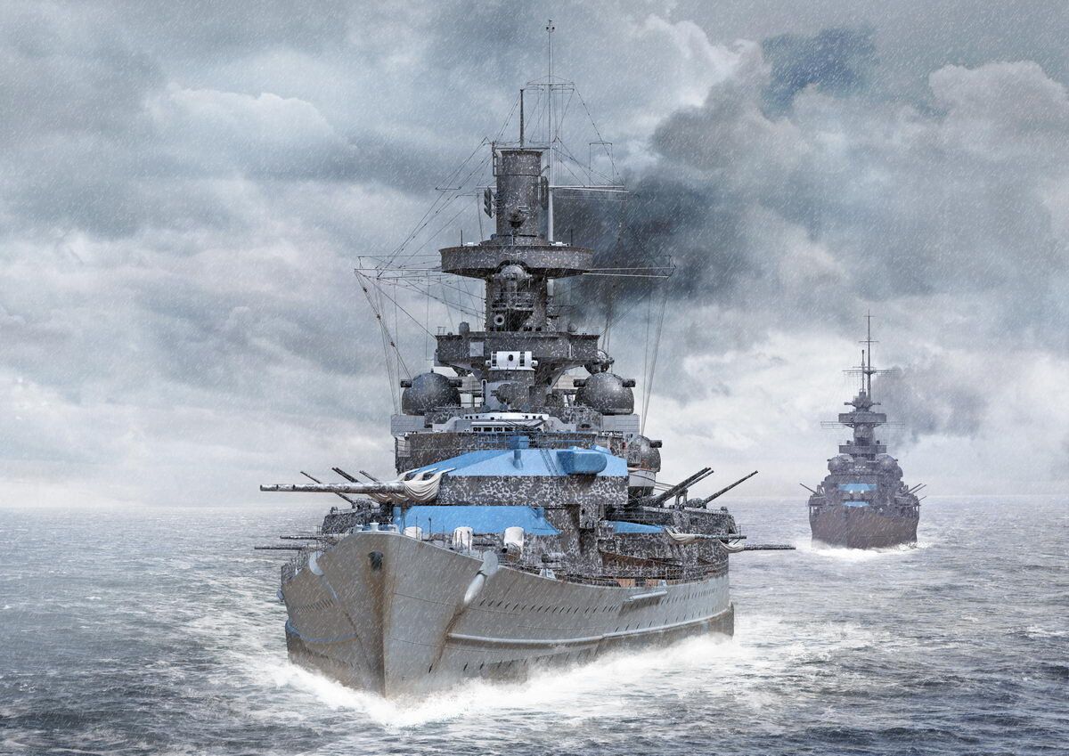 1200x849 German battleship Scharnhorst